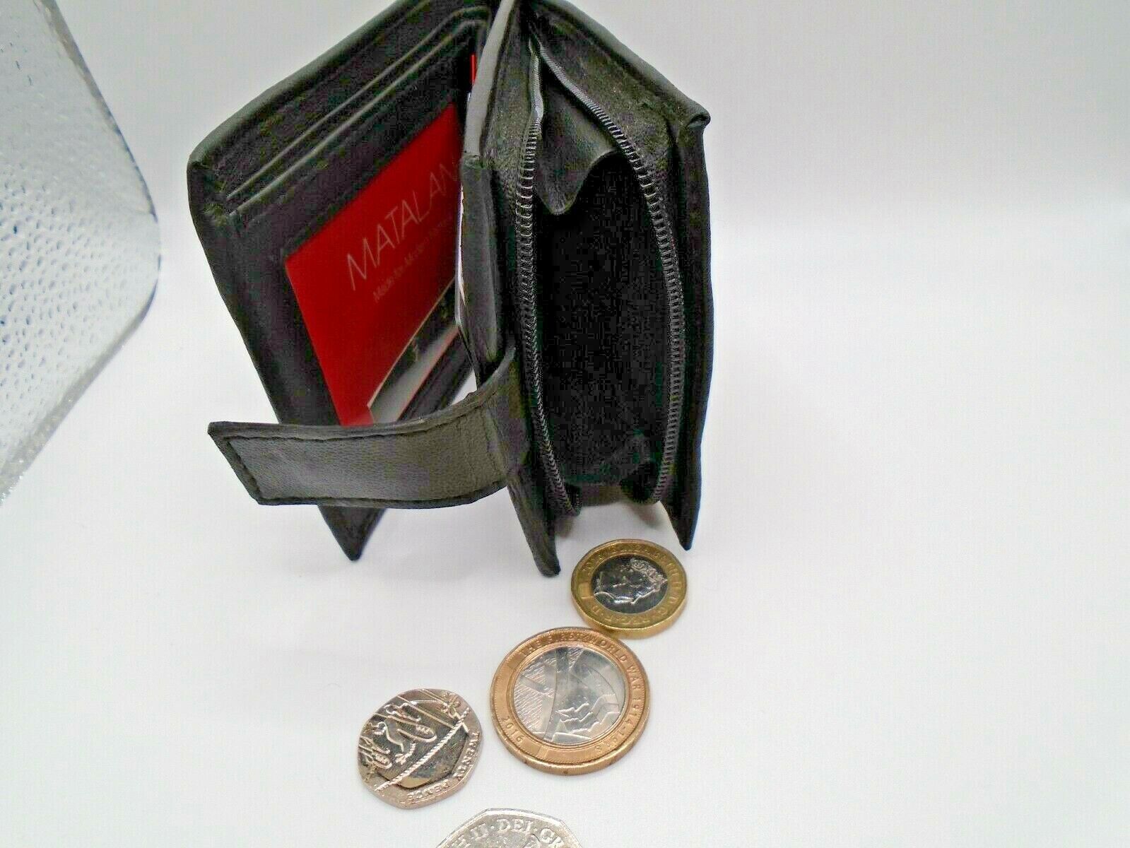 Designer Mens Leather Wallet RFID SAFE Contactless Card ID Protection UK SELLER