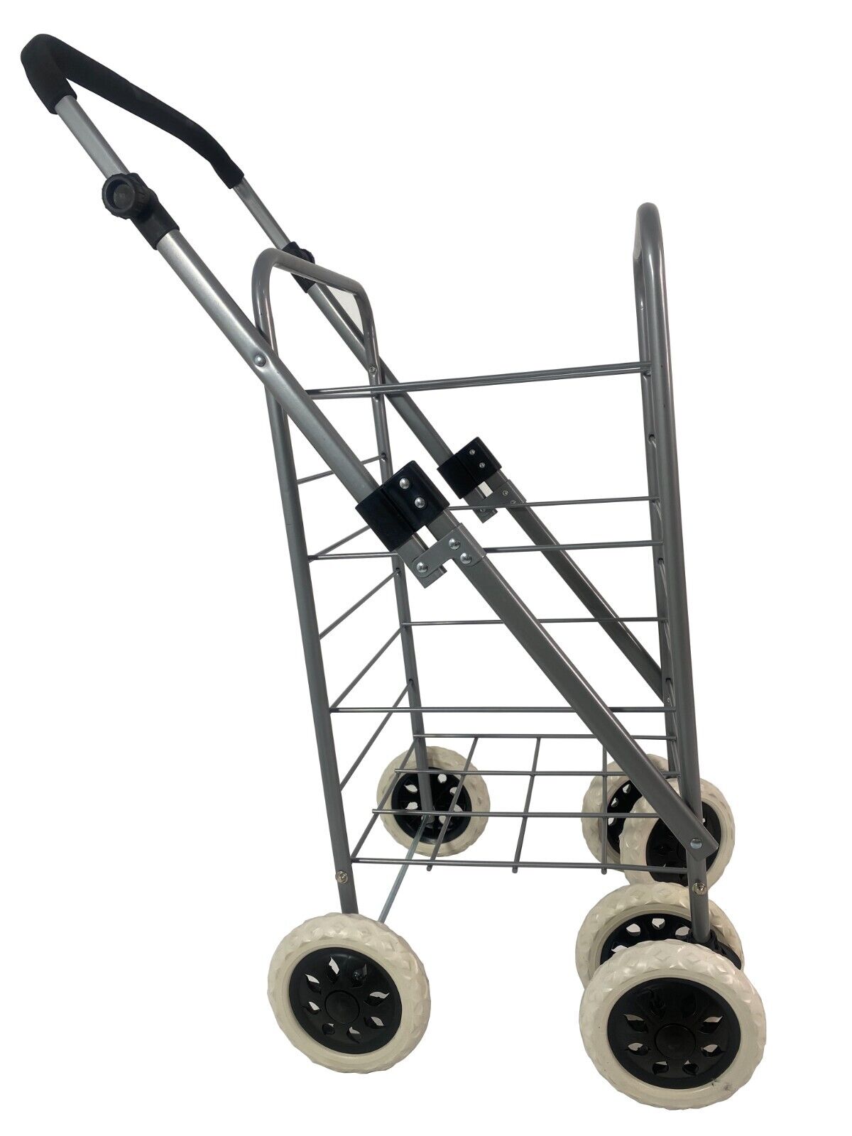 Folding 6 Wheel Shopping Mobility Trolley Cart Market Laundry 40-60L Storage