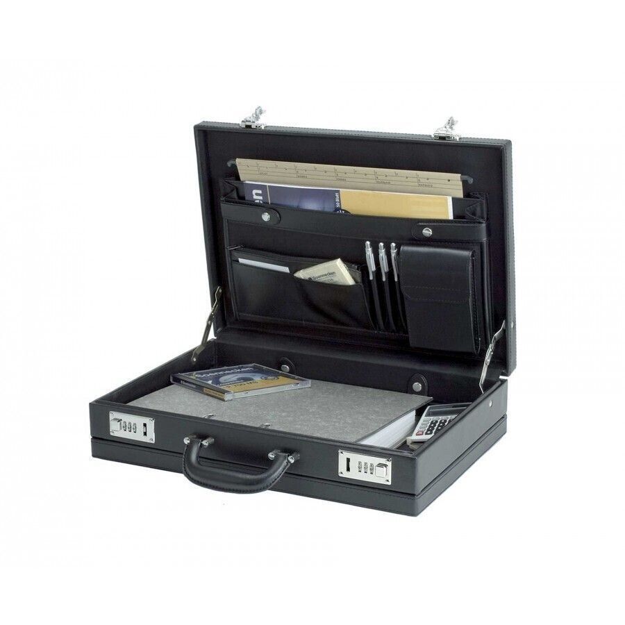 Executive Faux Leather Business Briefcase Attache Travel Case Work Bag AR UK