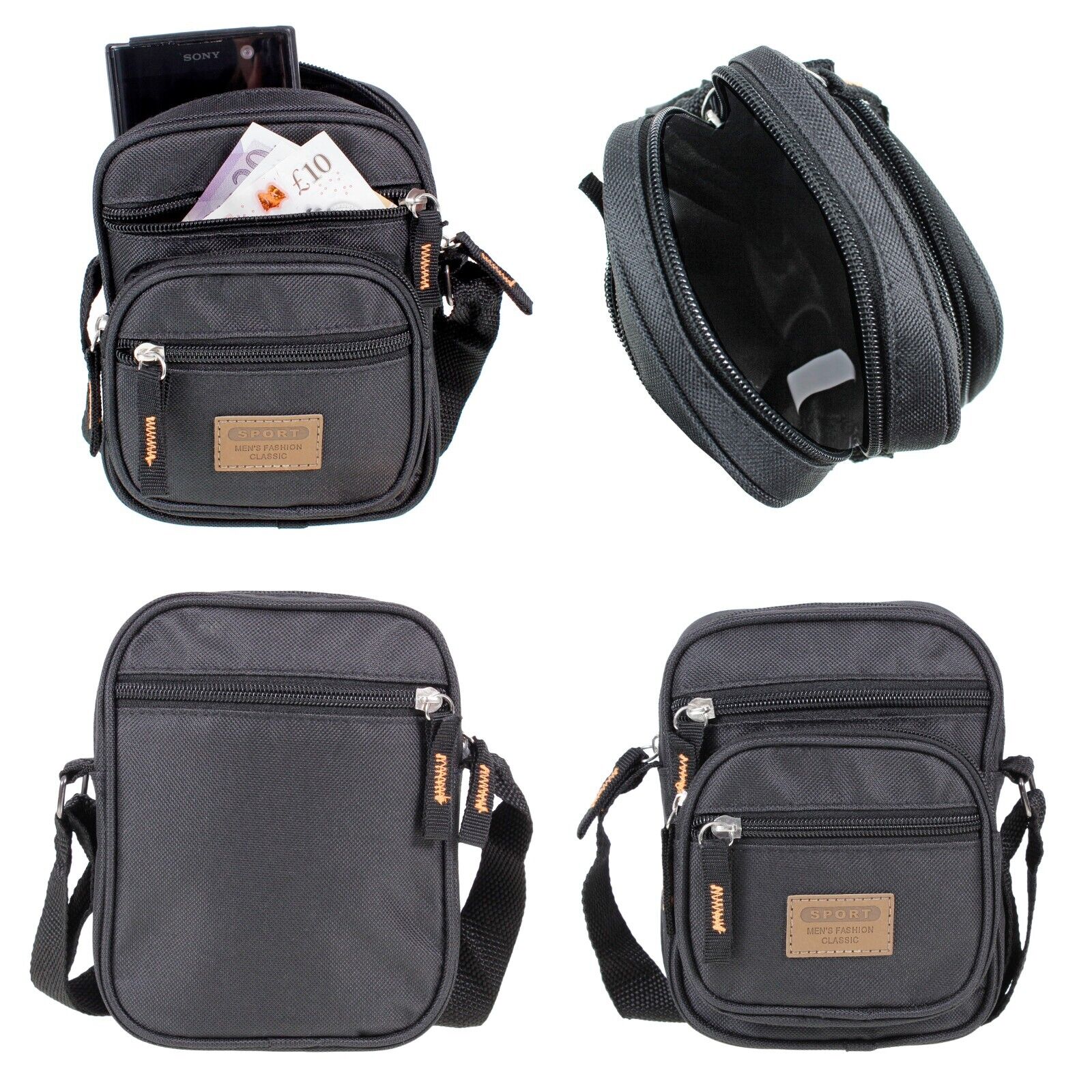 Canvas Travel Shoulder Bag Cross body Handbag Small Work Bag Flight