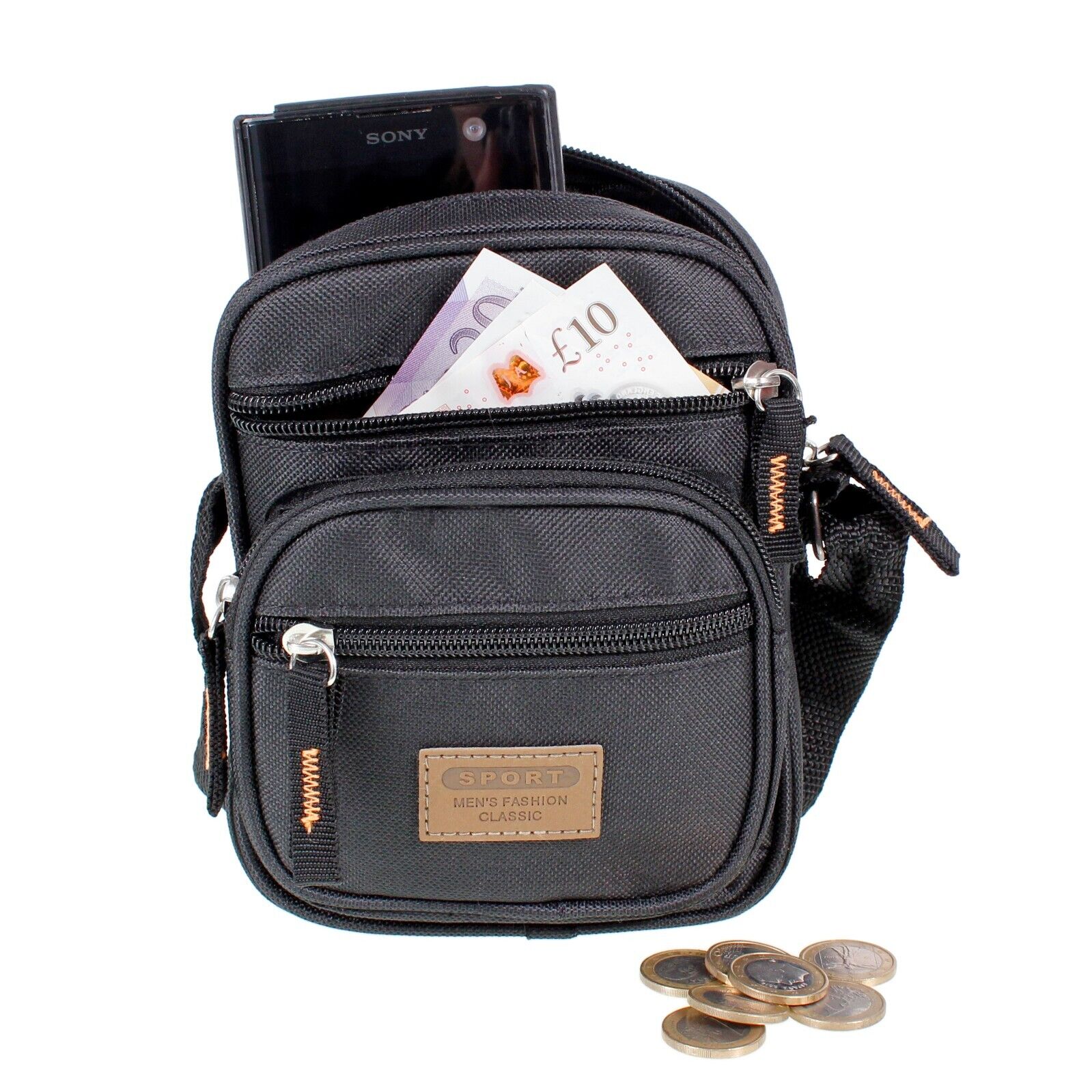 Canvas Travel Shoulder Bag Cross body Handbag Small Work Bag Flight mens