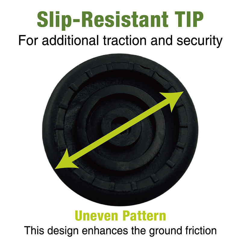 Deluxe Carbon Fibre 4-Part Folding Adjustable Walking Stick Cane for Men, Ladies and Women with Soft Grip Handle - 33.5” to 37.5”