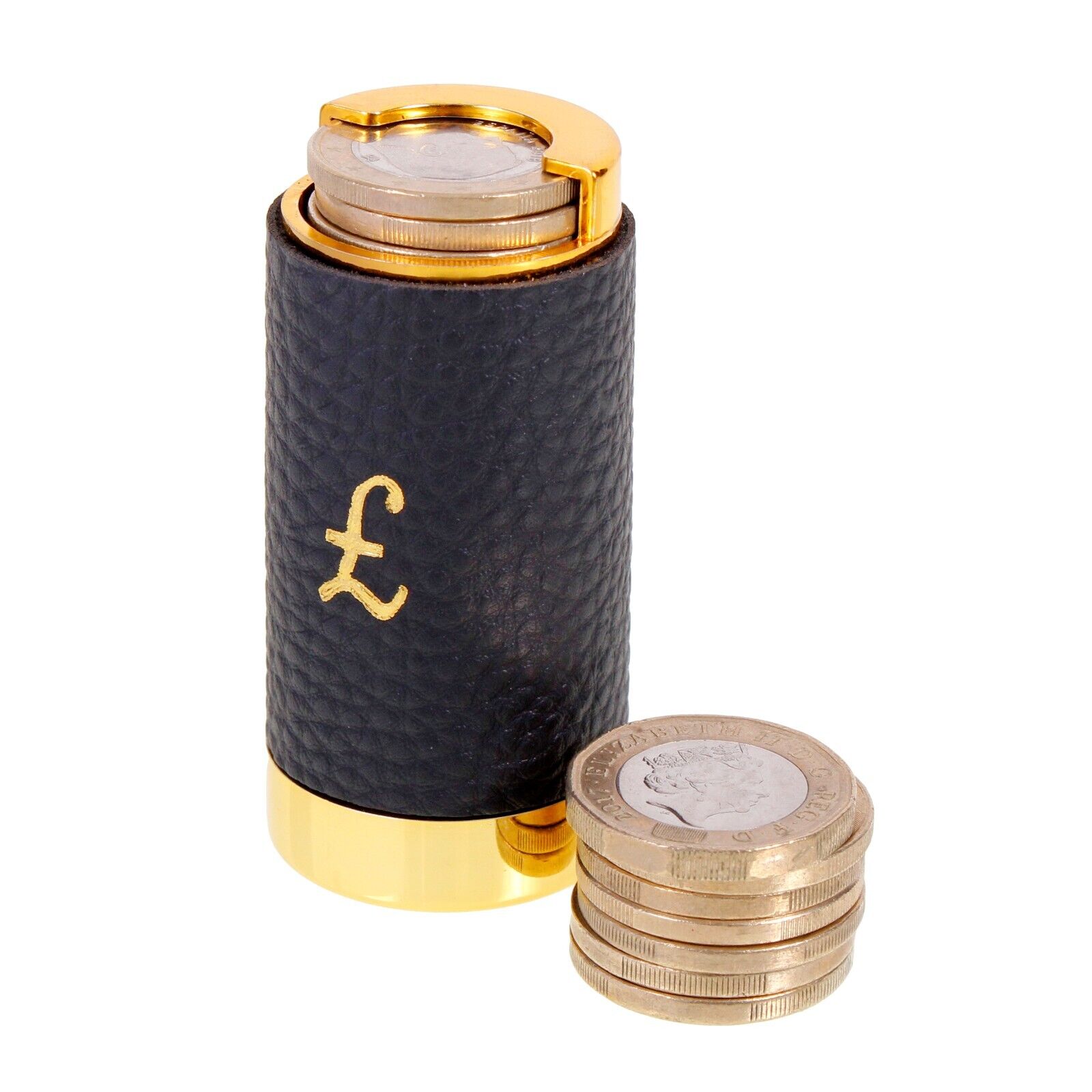£1 / EURO coin holders ONE POUND HOLDER TAXI BUS TRADER MILKMAN leather bound