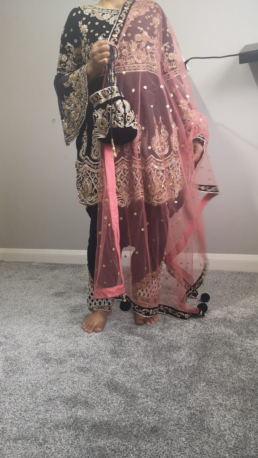 GOLU Asian Ladies Indian Pakistani Wedding/Party Dress Outfit With Duppatta