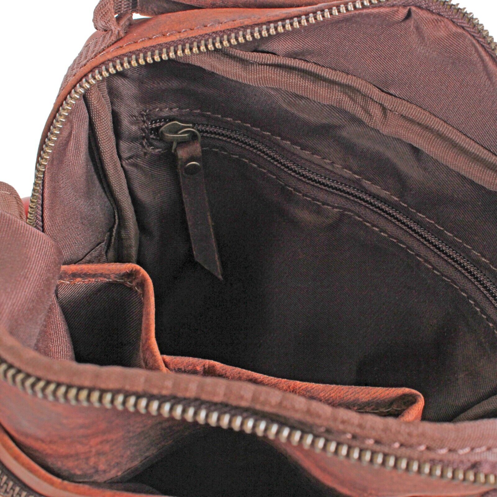 Premium Unisex Tan Genuine Leather Travel Messenger Bag For Ipad Tablet