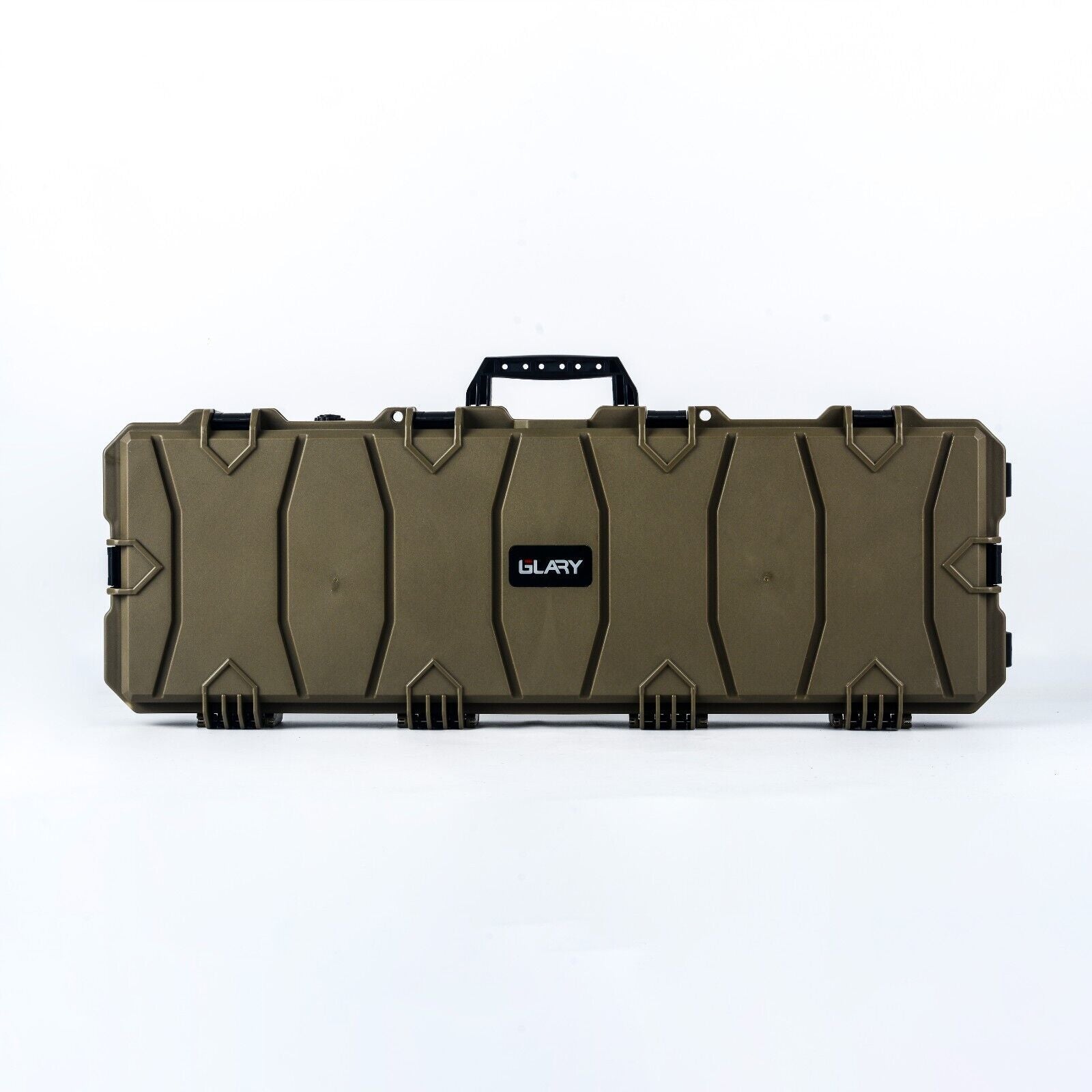 Large Wheeled Airsoft Rifle Hard Gun Case (Wave and pick and pluck) Olive Green