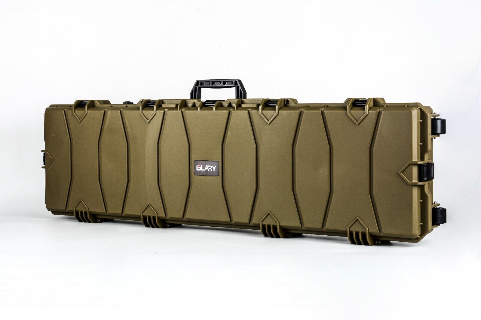 Hard Gun Case Extra Large Wheeled Hard Case (Wave Foam); Olive green
