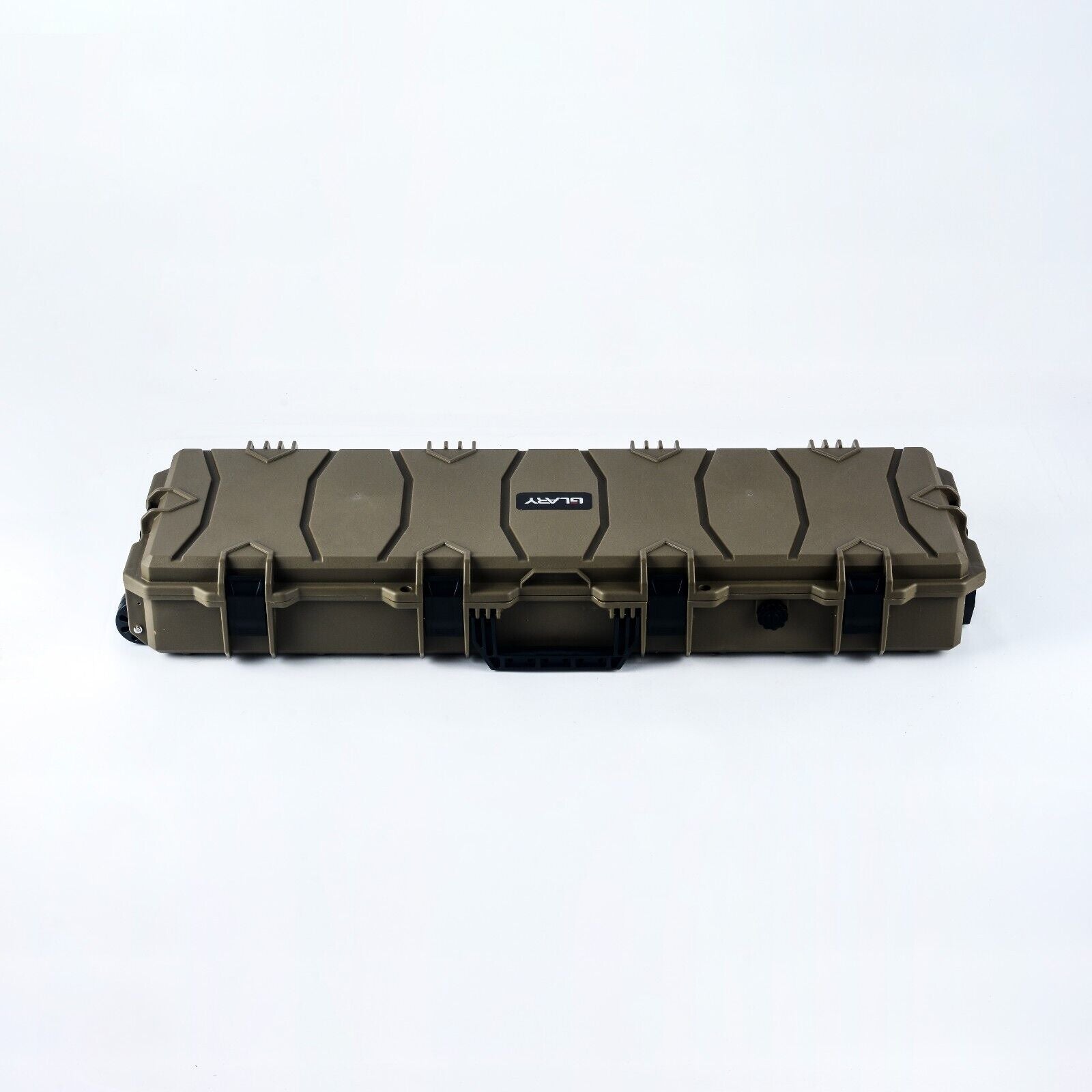 Large Wheeled Airsoft Rifle Hard Gun Case (Wave and pick and pluck) Olive Green