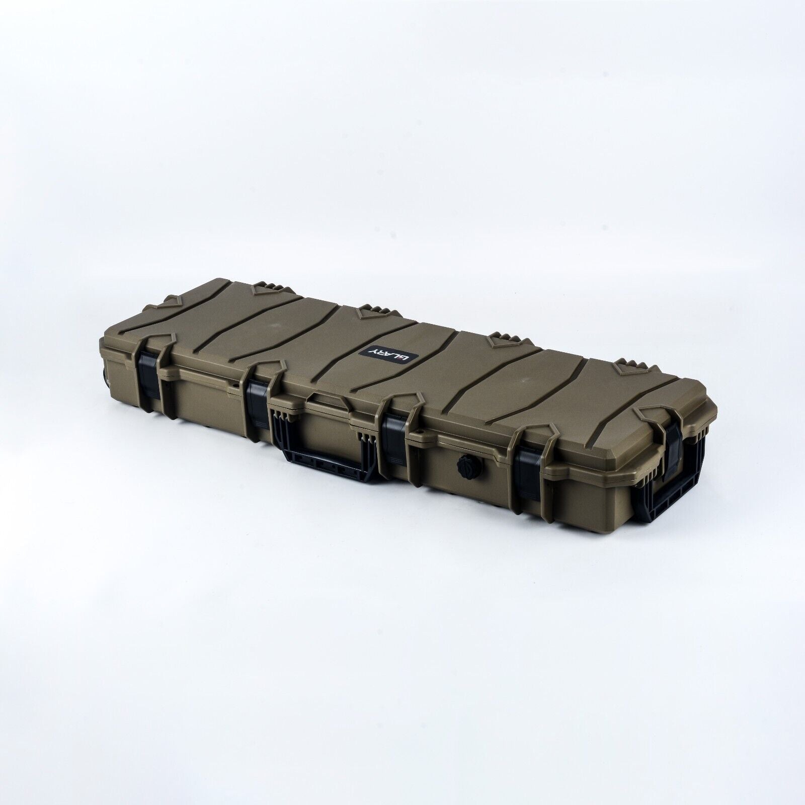 Large Wheeled Airsoft Rifle Hard Gun Case (Wave and pick and pluck) Olive Green
