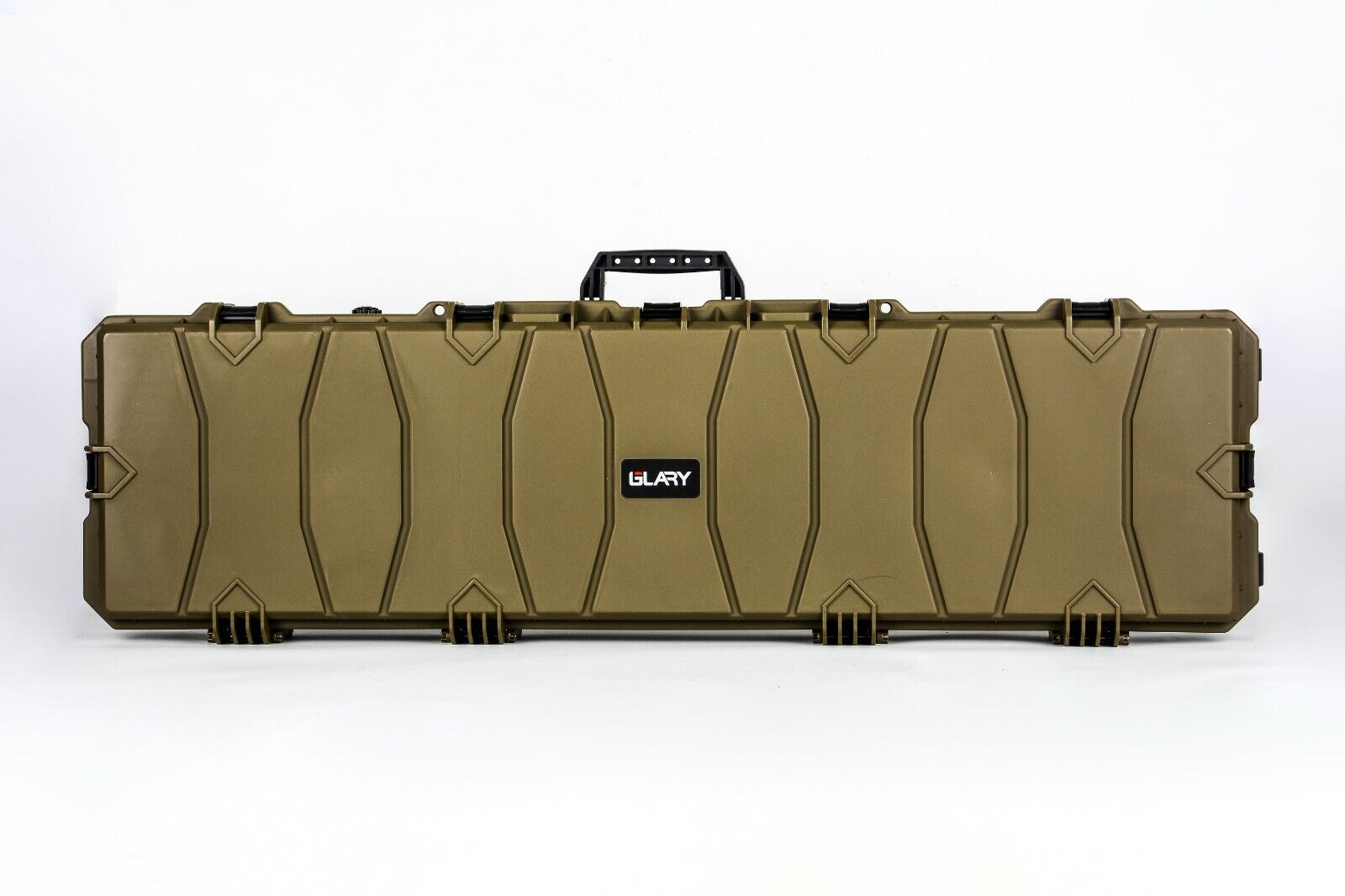 Hard Gun Case Extra Large Wheeled Hard Case (Wave Foam); Olive green shade