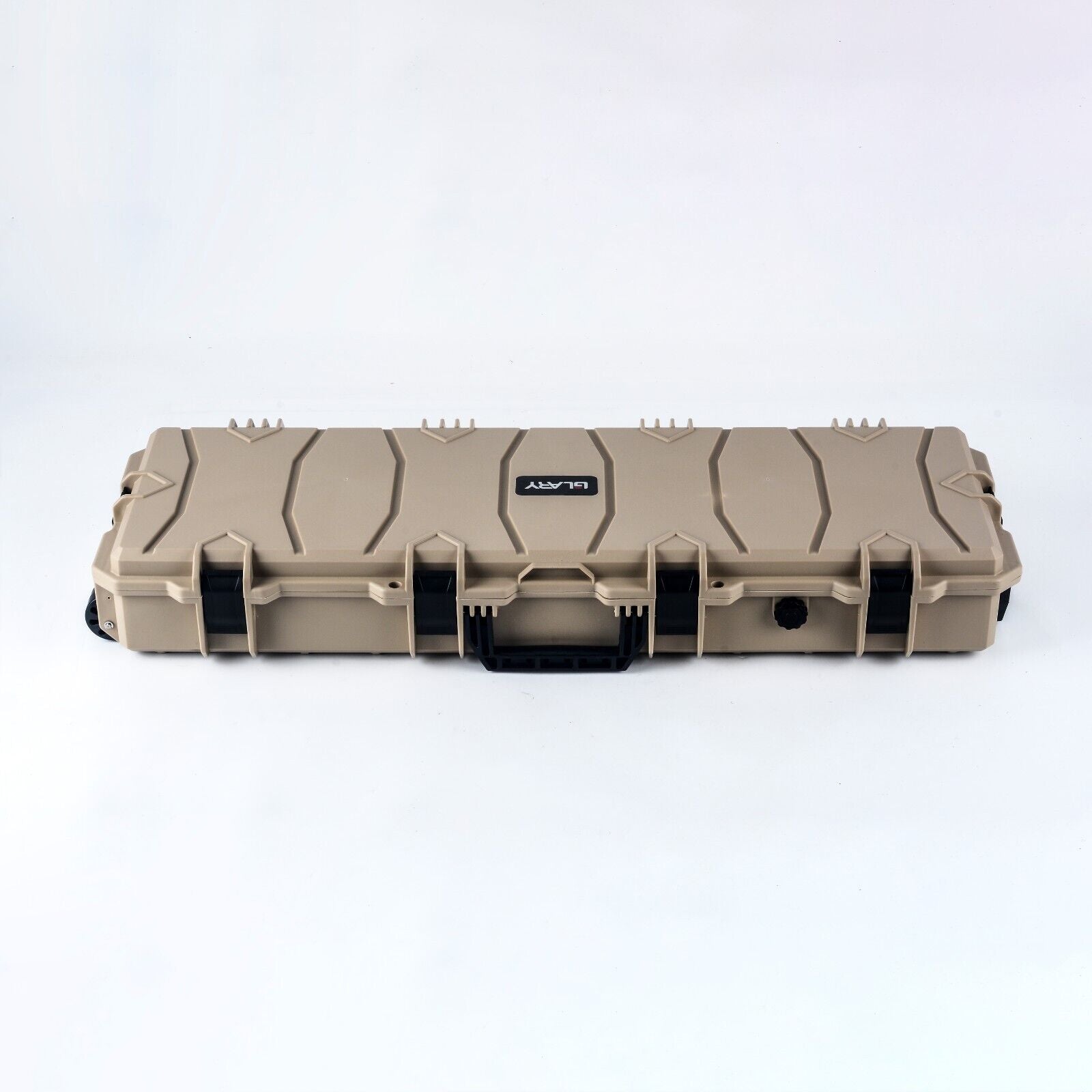 Large Wheeled Airsoft Rifle Hard Gun Case - (Wave and pick and pluck) Tan
