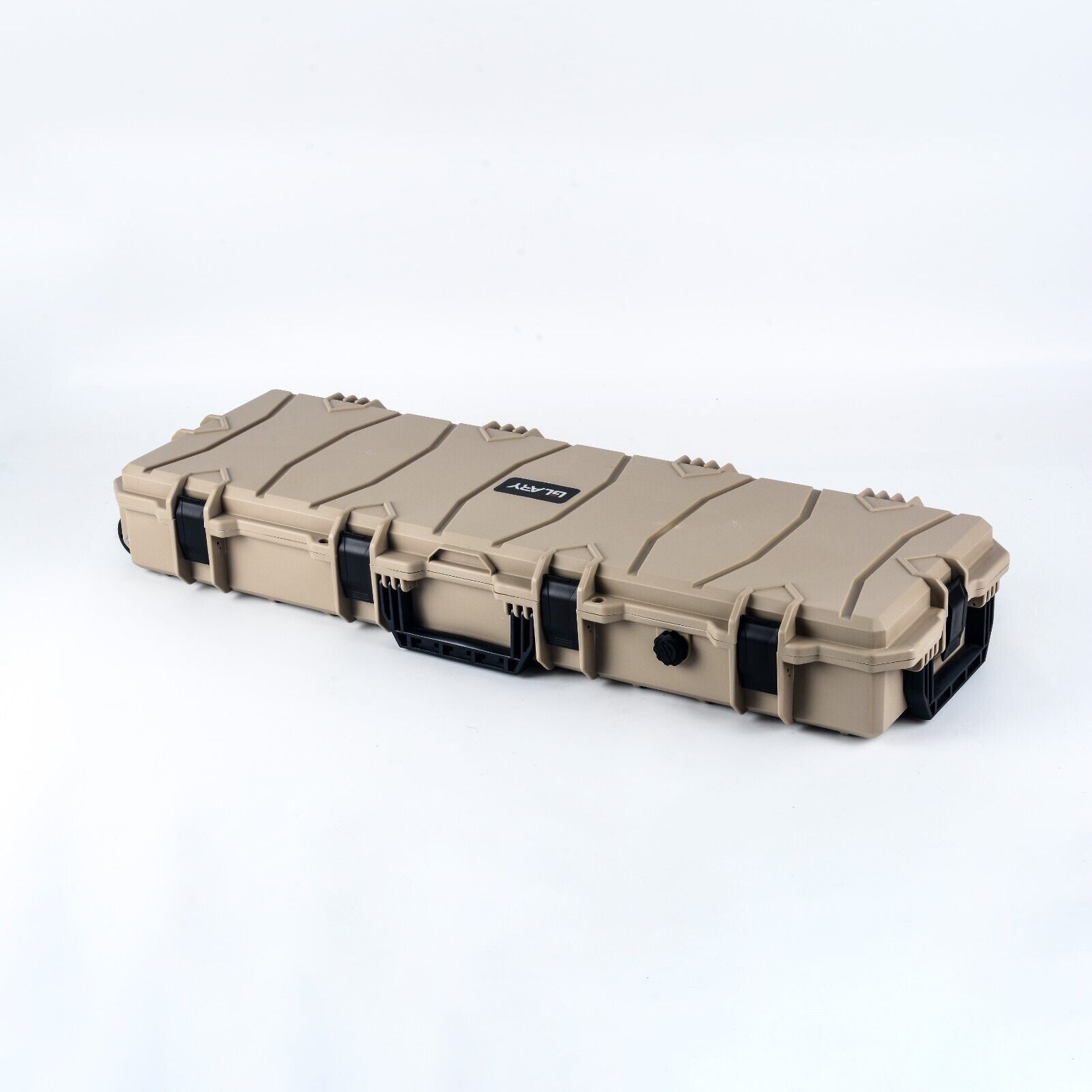 Large Wheeled Airsoft Rifle Hard Gun Case - (Wave and pick and pluck) Tan