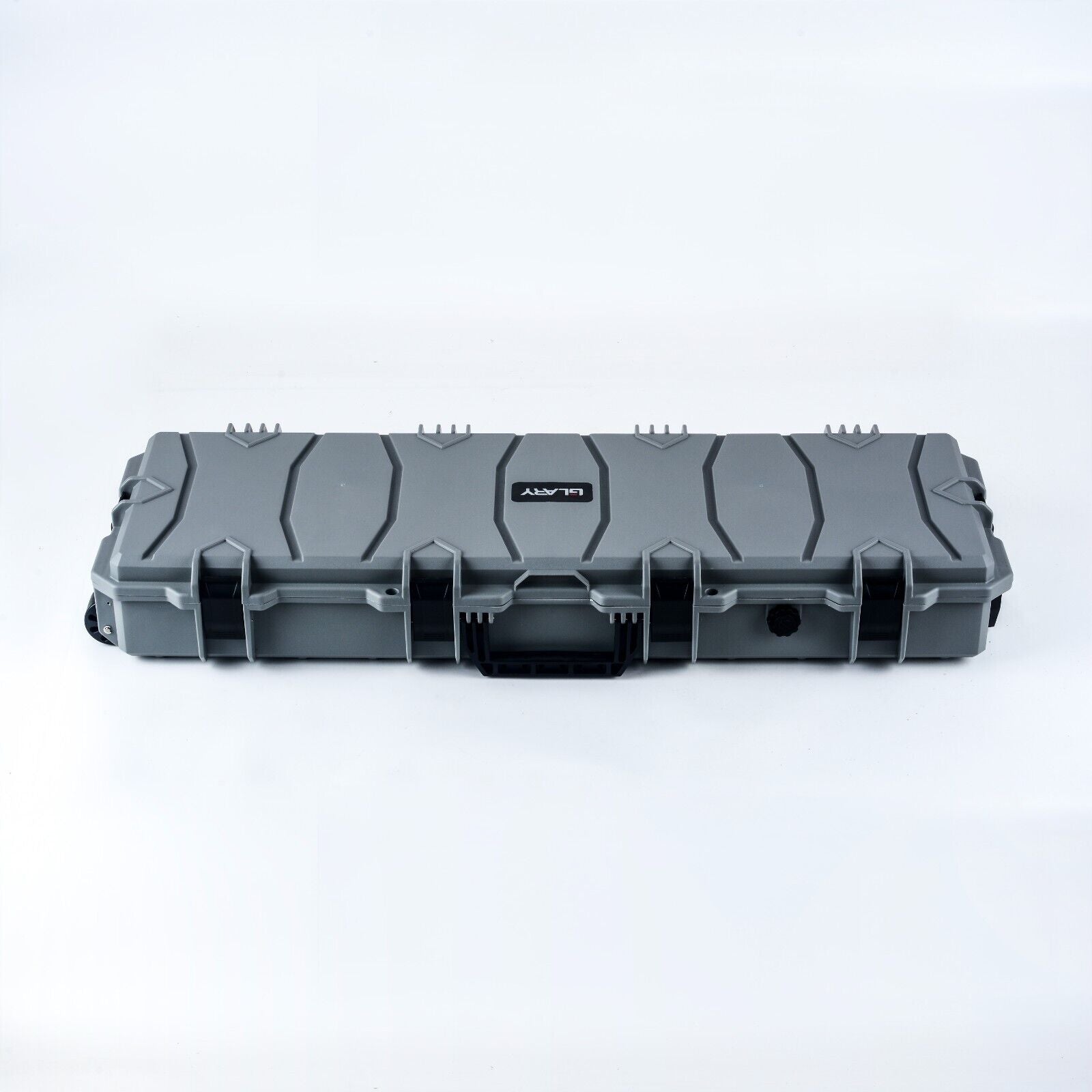 Large Wheeled Airsoft Rifle Hard Gun Case - Grey (Wave and pick and pluck)