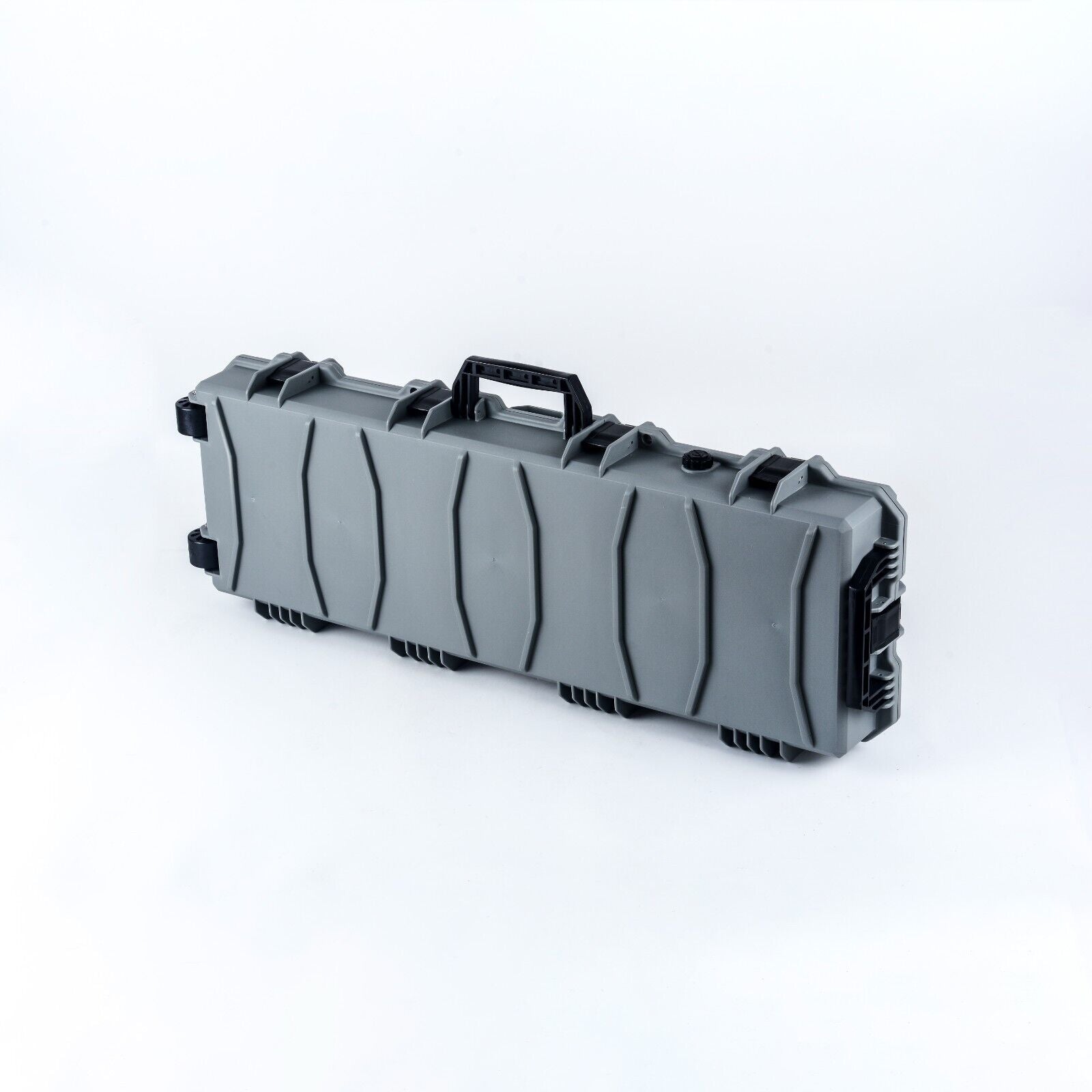 Large Wheeled Airsoft Rifle Hard Gun Case - Grey (Wave and pick and pluck)