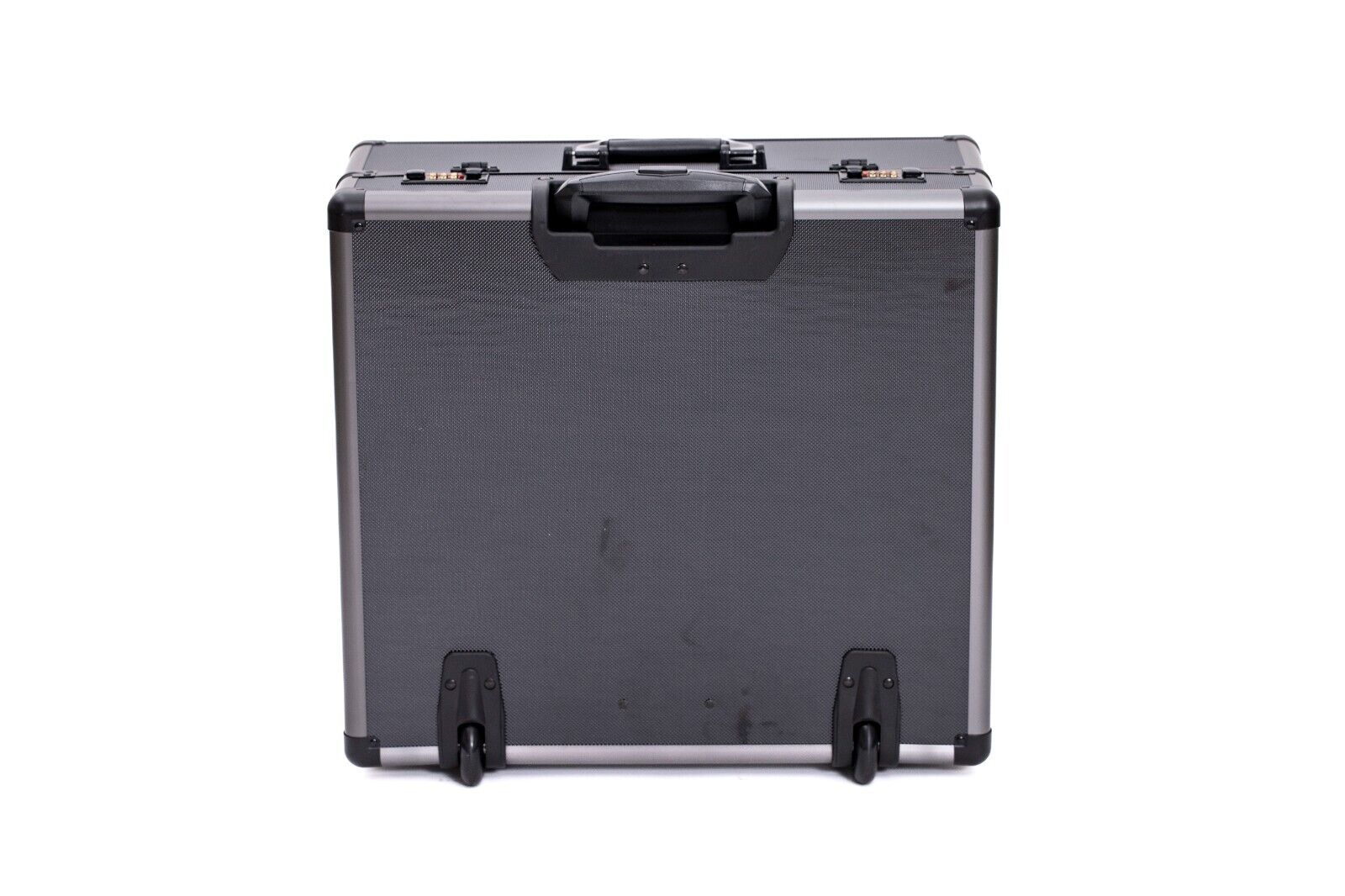 Pro XL Black / Gun Metal Aluminium Pilot Wheeled Trolley Case Hard Briefcase