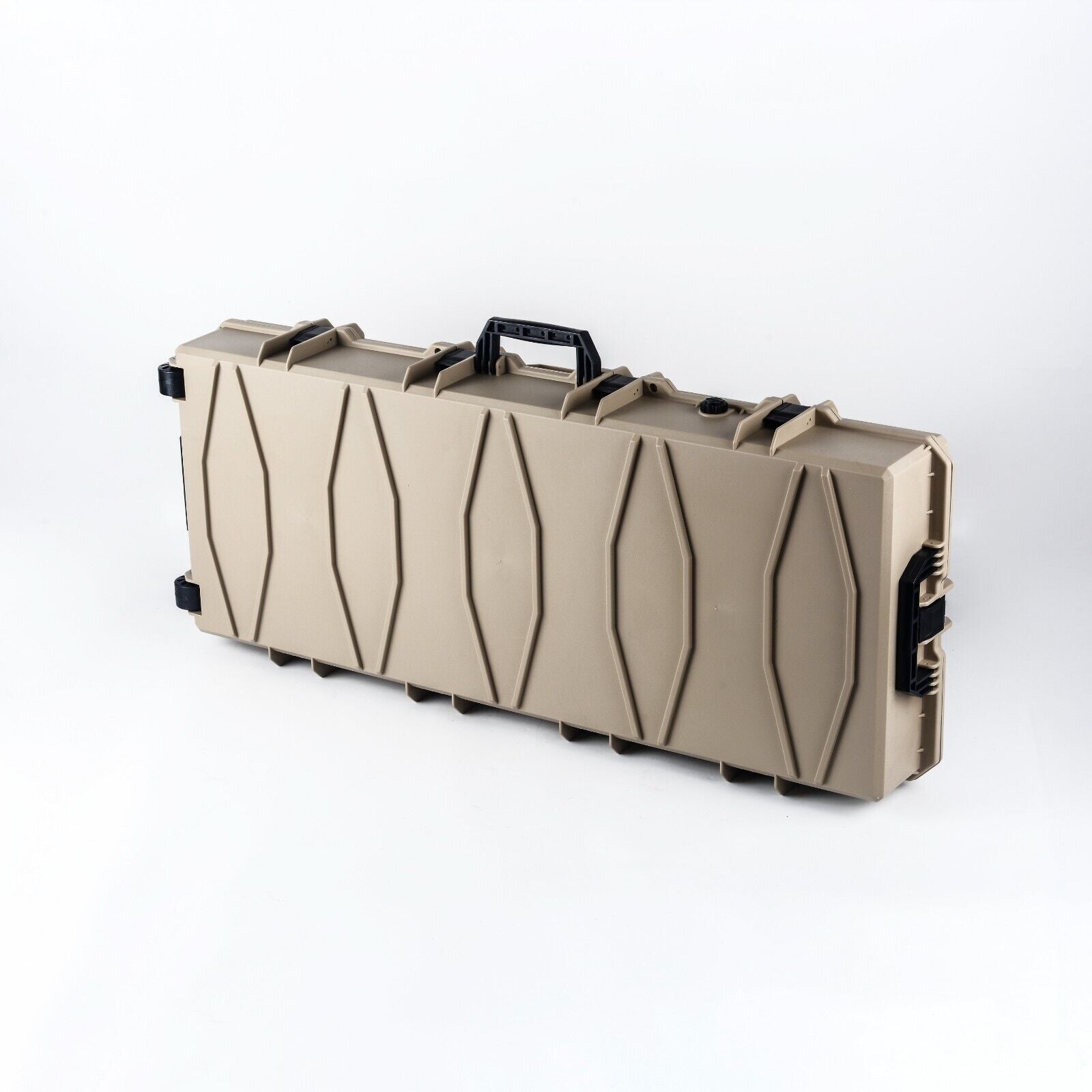 Double Rifle Case Egg Foamed Lined Hard Durable Gun Case Airline Approved Tan