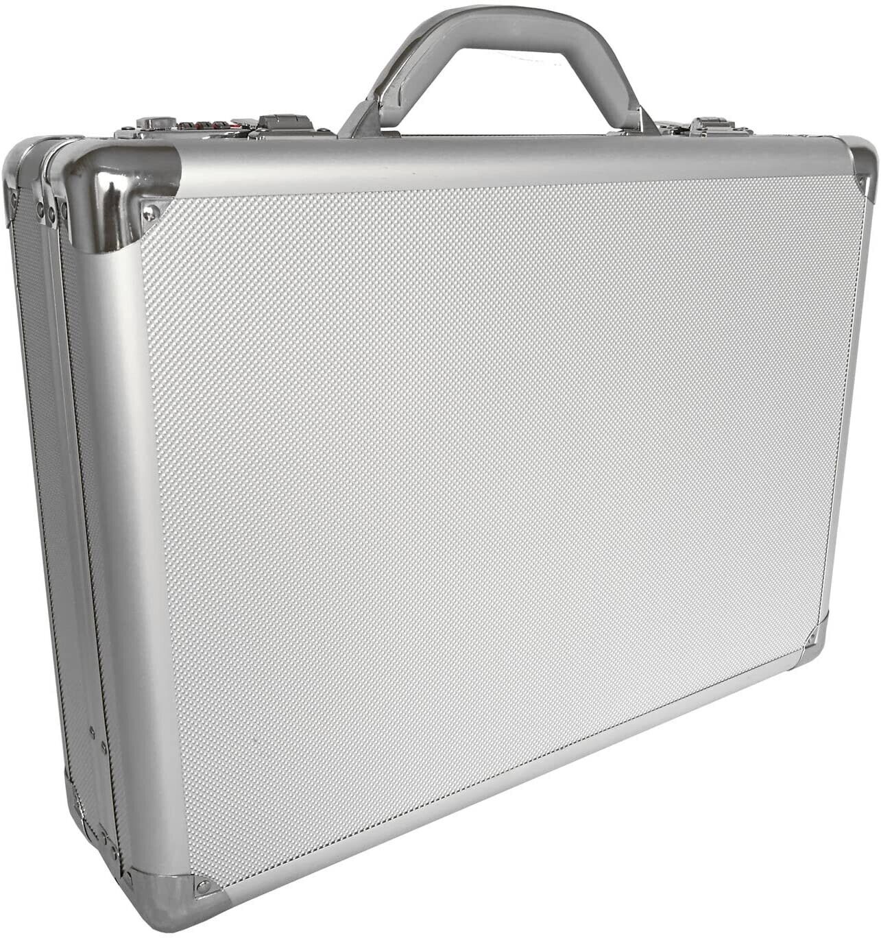 Aluminium Silver secure lock Pilot Case Briefcase Carry Travel Work Business AR