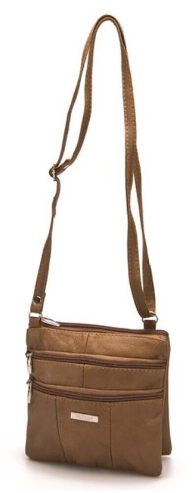 LORENZ Real Leather Small Womens Ladies Cross Body Shoulder Bag