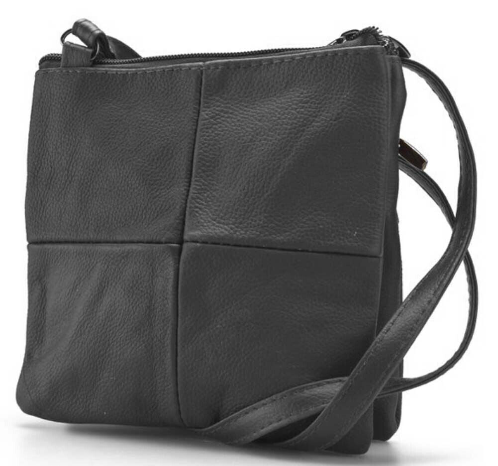 LORENZ Real Leather Small Womens Ladies Cross Body Shoulder Bag