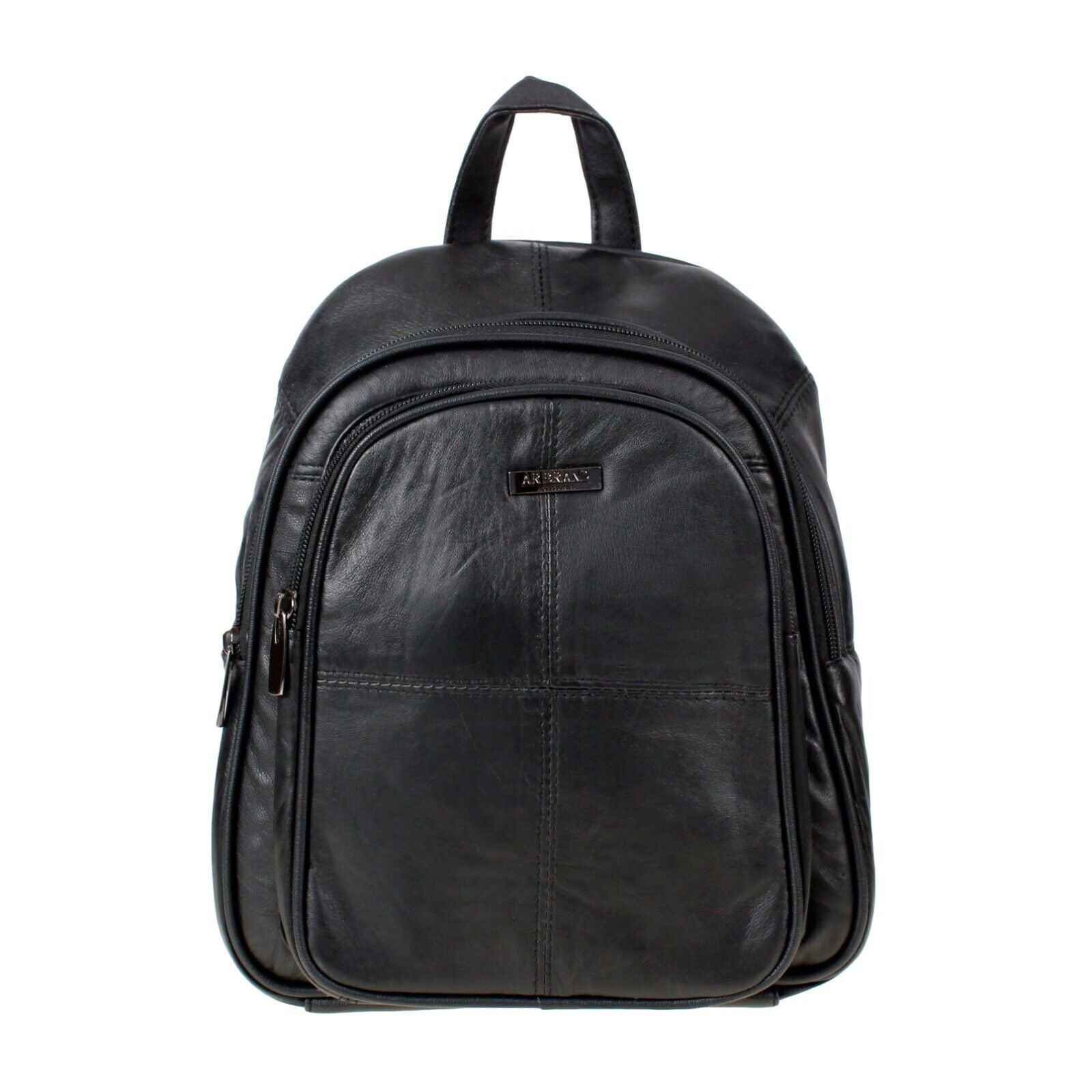 Ladies Real Genuine Soft Nappa Leather Backpack with Security Pocket