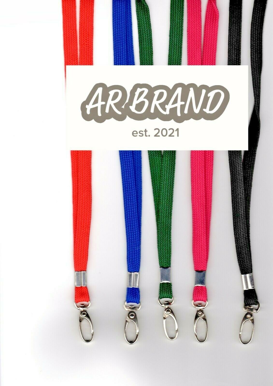 Lanyard Neck Strap With Strong Metal Lobster Clip - Fabric  50 PCS Black