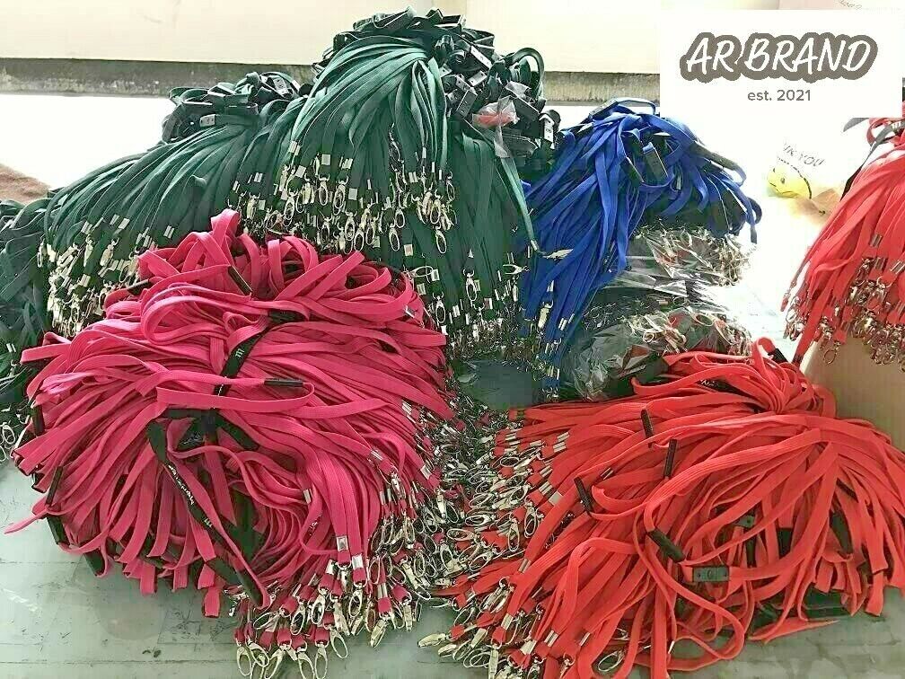 Lanyard Neck Strap With Strong Metal Lobster Clip - Fabric  50 PCS Black