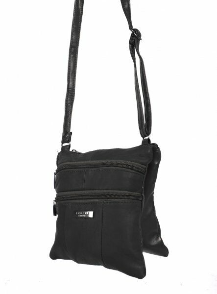 LORENZ Real Leather Small Womens Ladies Cross Body Shoulder Bag
