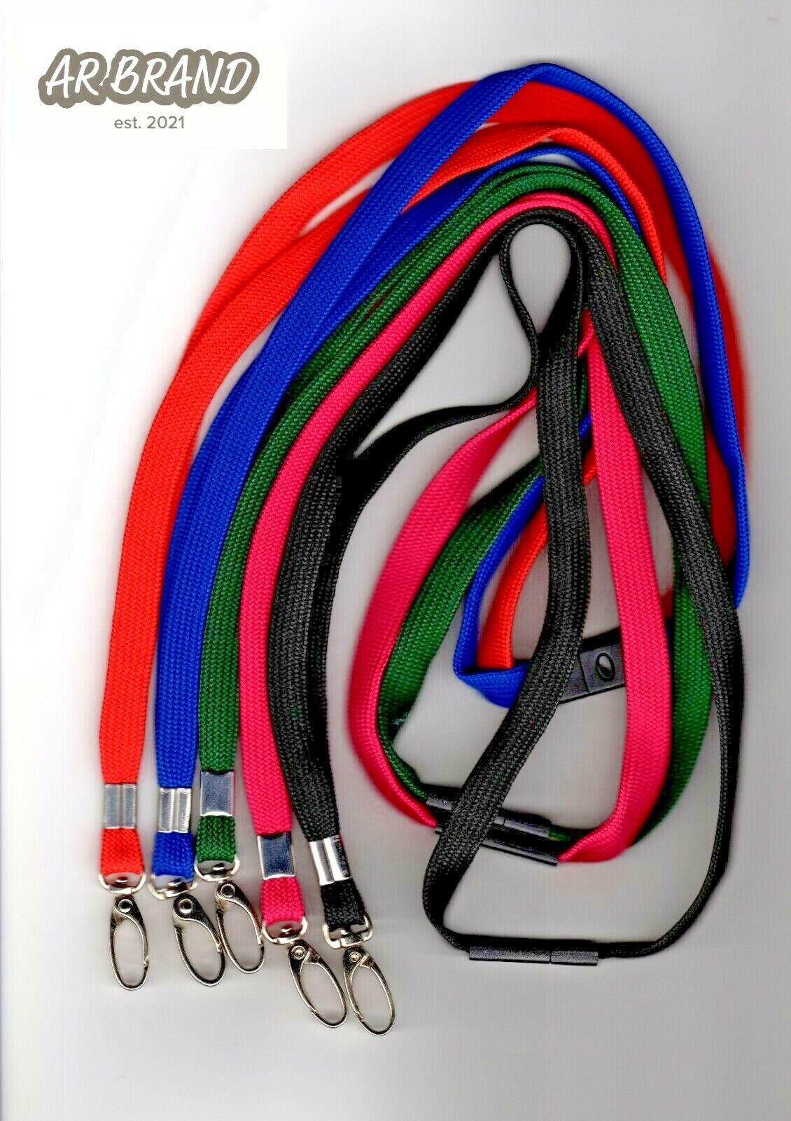 1 Lanyard Neck Strap With Strong Metal Lobster Clip - Fabric  1 PC Black