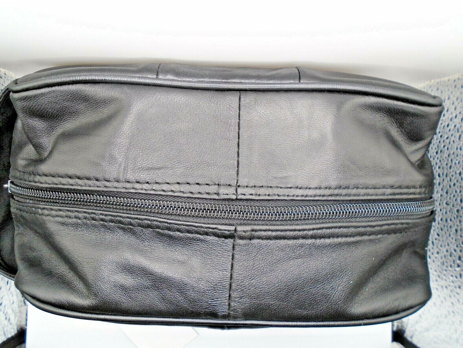 MENS LEATHER TOILETRY TRAVEL WASHBAG TRAVEL OVERNIGHT GIFT AR