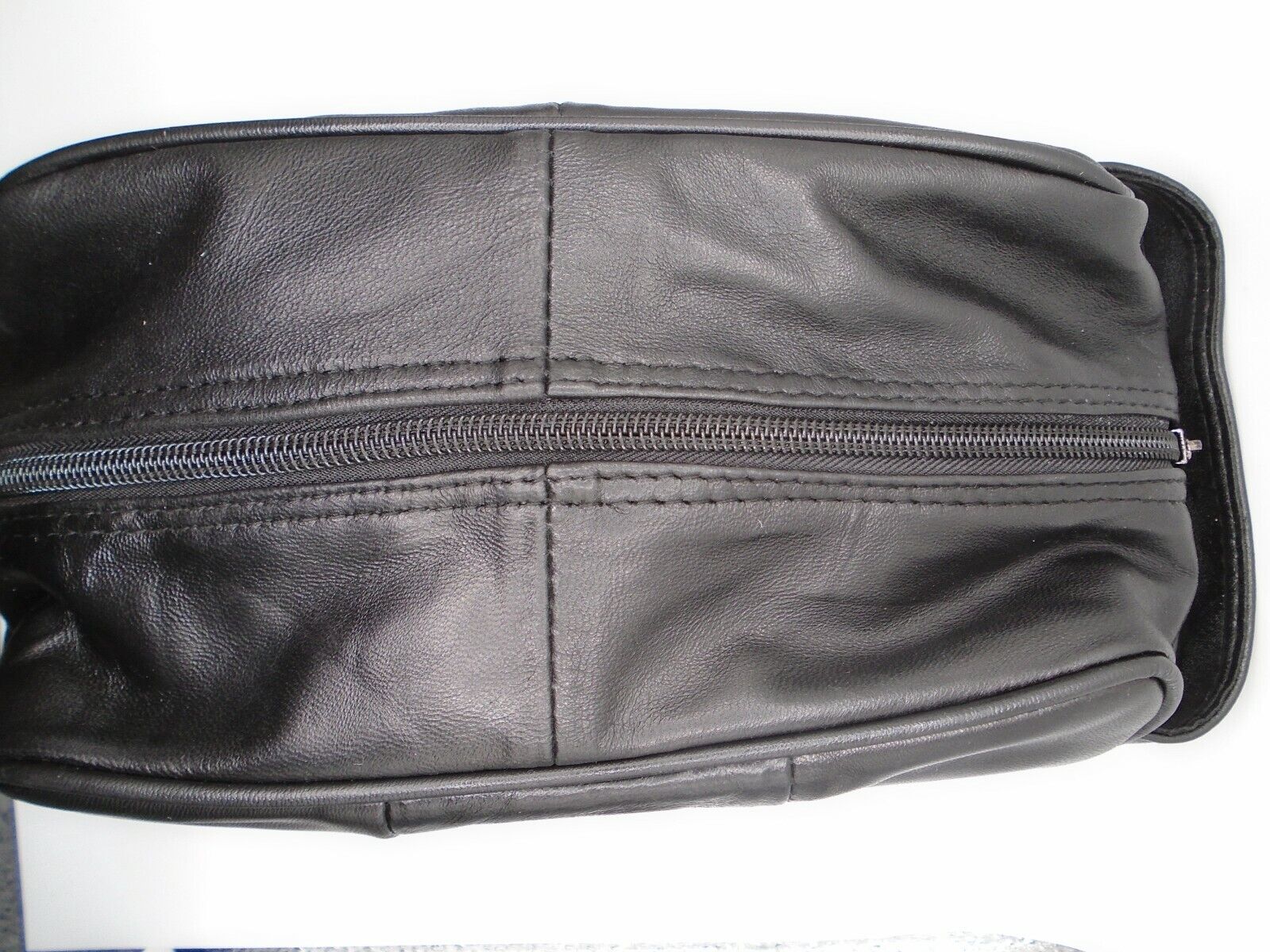 MENS LEATHER TOILETRY TRAVEL WASHBAG TRAVEL OVERNIGHT GIFT AR