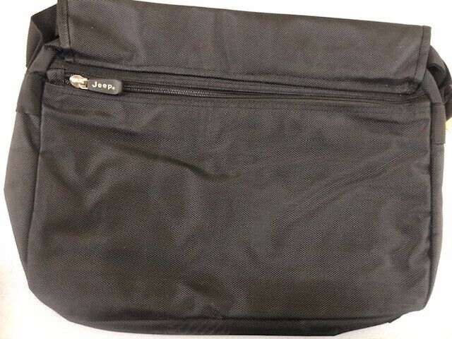 Jeep Laptop Travel Work Study Business Shoulder Bag Black