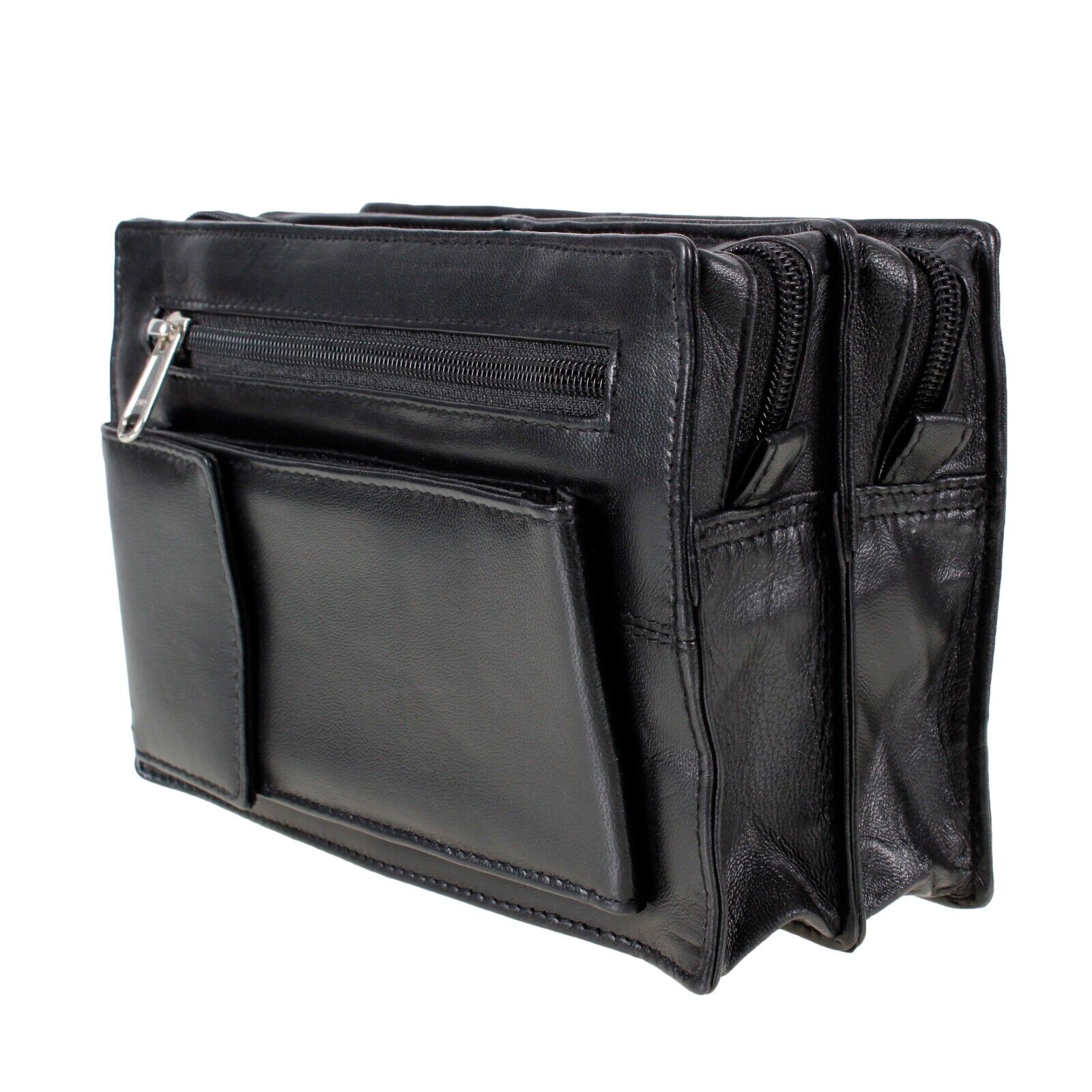 Mens Leather Washbag  Toiletry / Travel/Money/Taxi / Holiday/Uber/Mobile