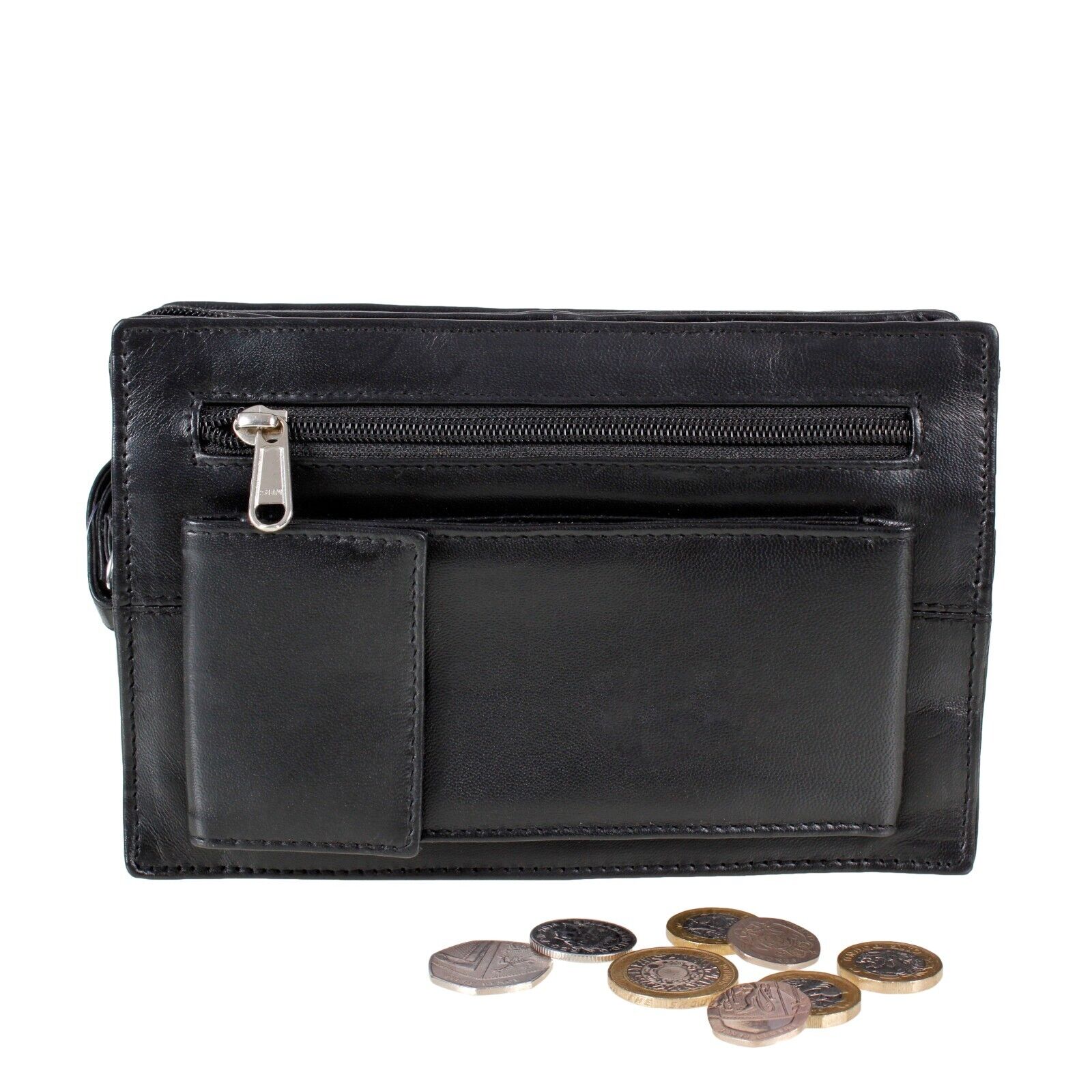 Mens Leather Washbag  Toiletry / Travel/Money/Taxi / Holiday/Uber/Mobile