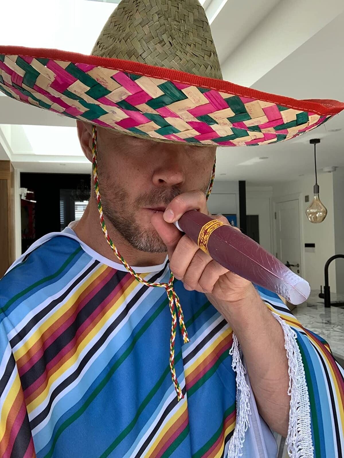 Mexican Sombrero Straw Hat Spanish Bandit Gringo Cowboy Wild Western Fancy Dress