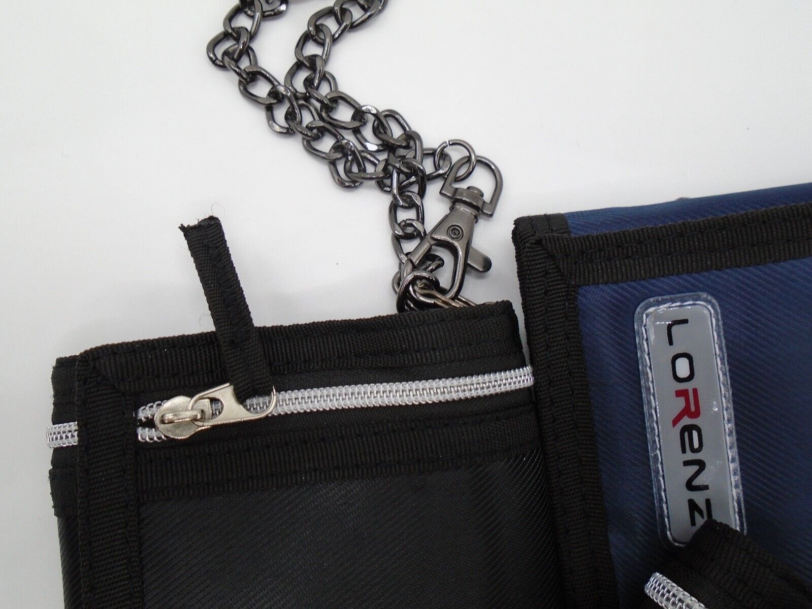 Mens Boys TriFold Sports Wallet with Security Chain Handy