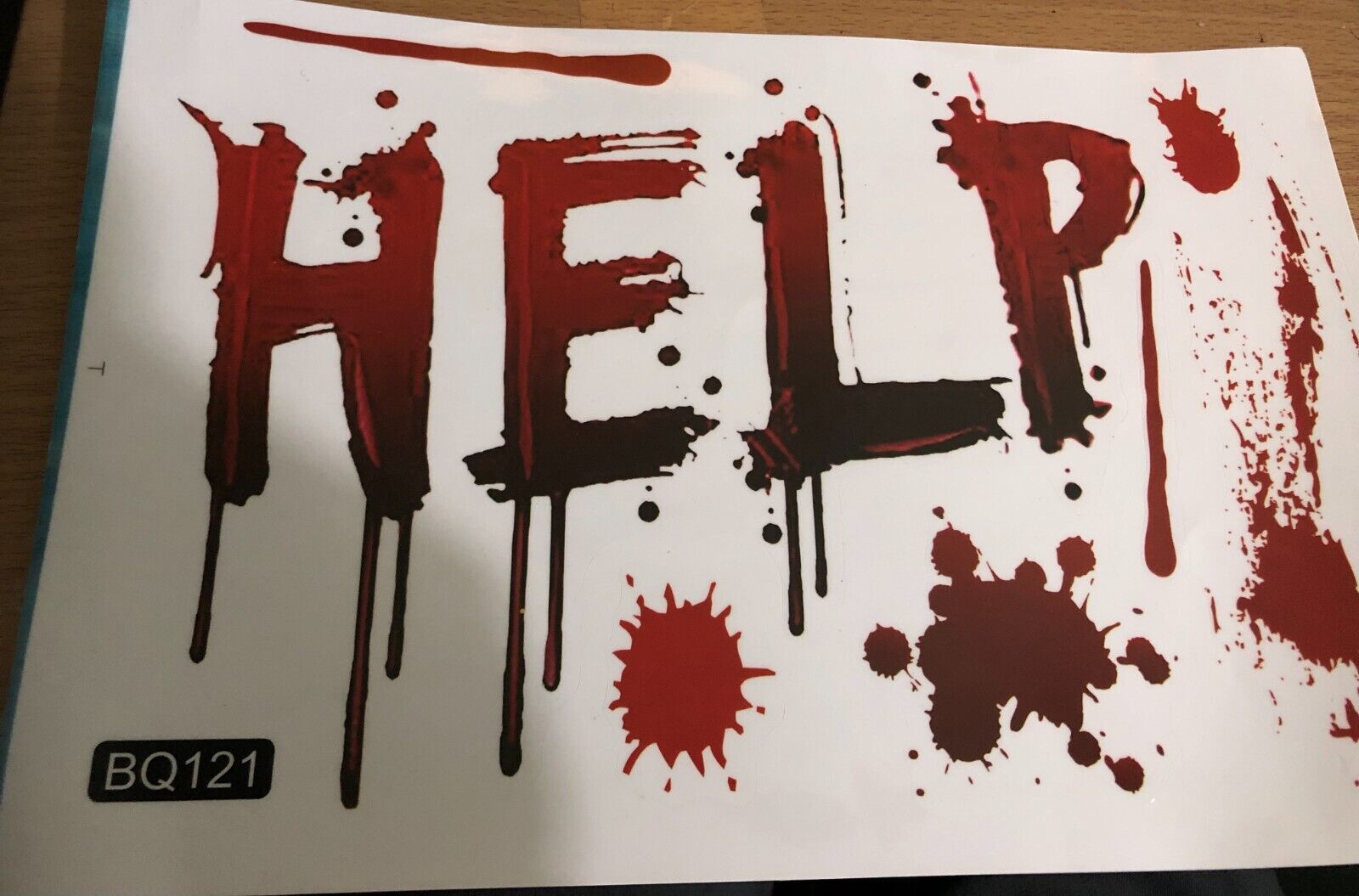 HALLOWEEN WINDOW STICKERS SCARY BLOOD HAND PARTY DECORATION BLOODY RED DECALS