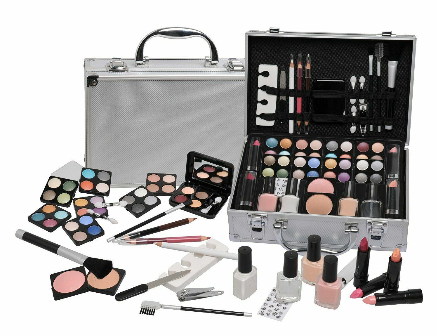 Vanity Case Beauty Cosmetic Set Travel Make Up Box Train Holder Storage 58 Piece
