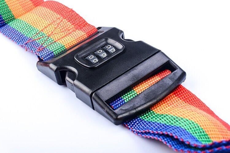 2 x Travel Set Luggage Bag Strap Suitcase Luggage Address Tag Combination Lock B