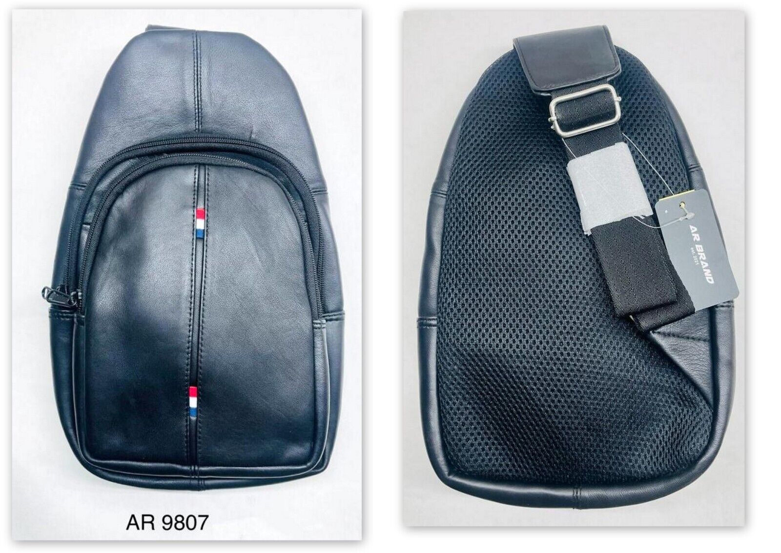 Men Leather Shoulder Bag Chest Sling Bag Messenger Cross Body Travel Bag