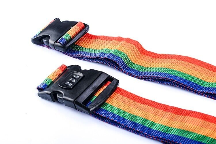 2 x Travel Set Luggage Bag Strap Suitcase Luggage Address Tag Combination Lock A