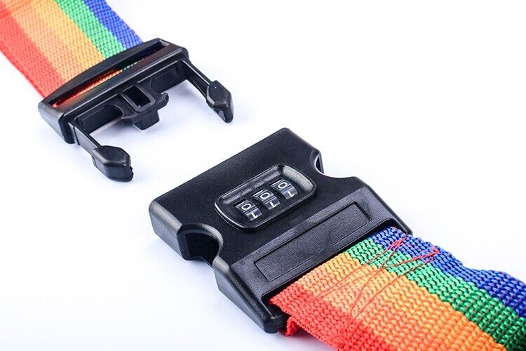 2 x Travel Set Luggage Bag Strap Suitcase Luggage Address Tag Combination Lock A