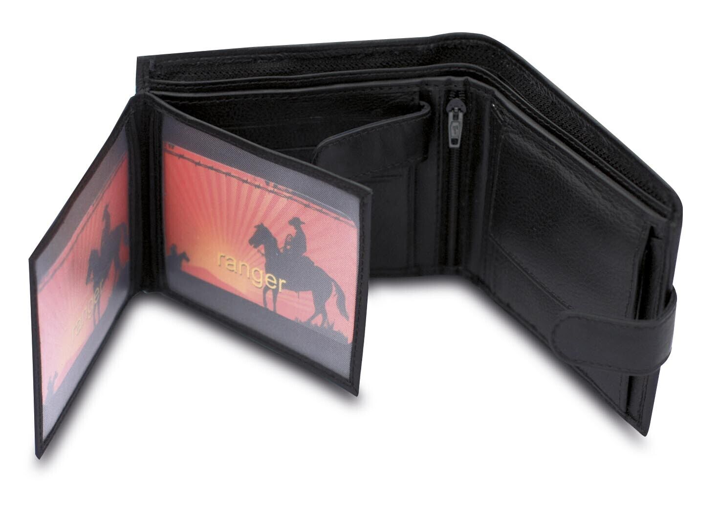 WHOLESALE Mens Boys Genuine  Real Leather Wallets Black JOB LOT