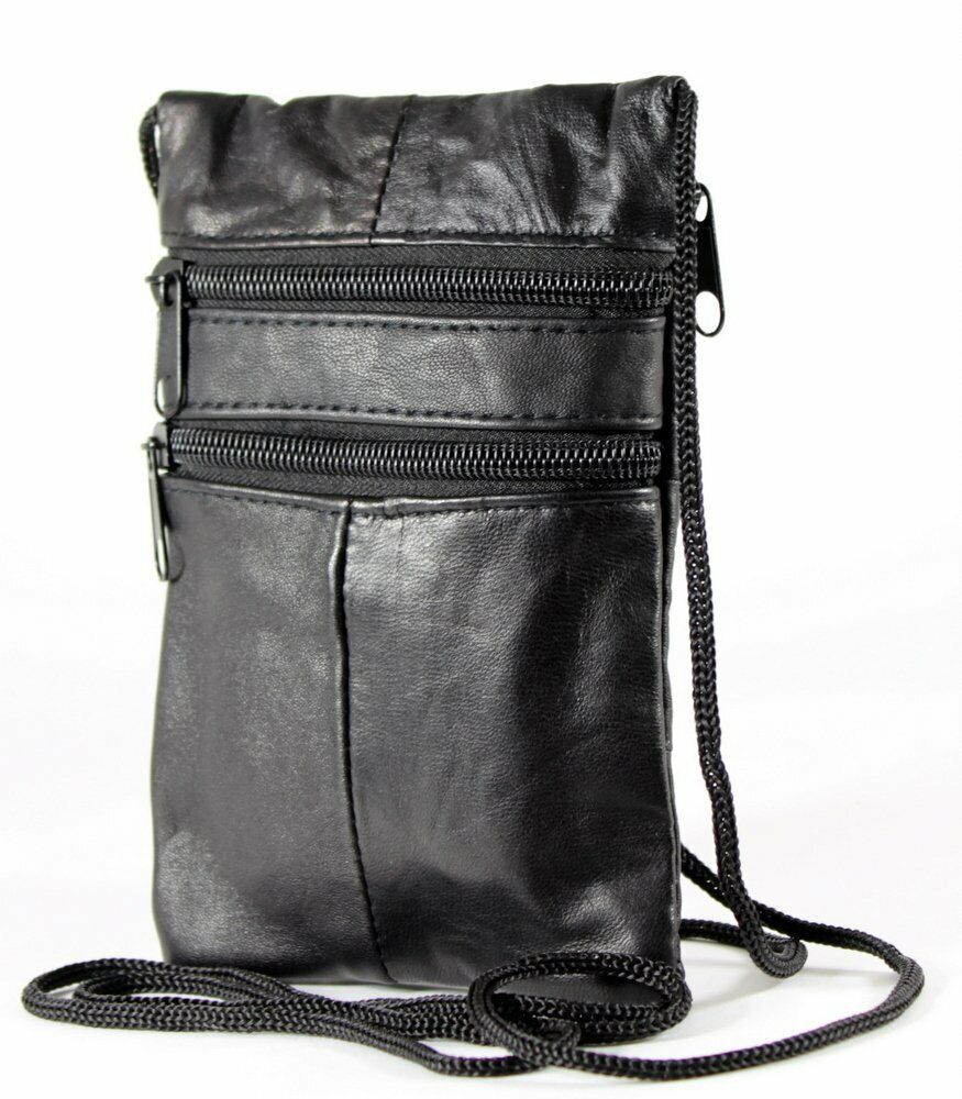 Leather Shoulder Mini Small Neck Purse Cross Body Tote Travel Satchel Bag