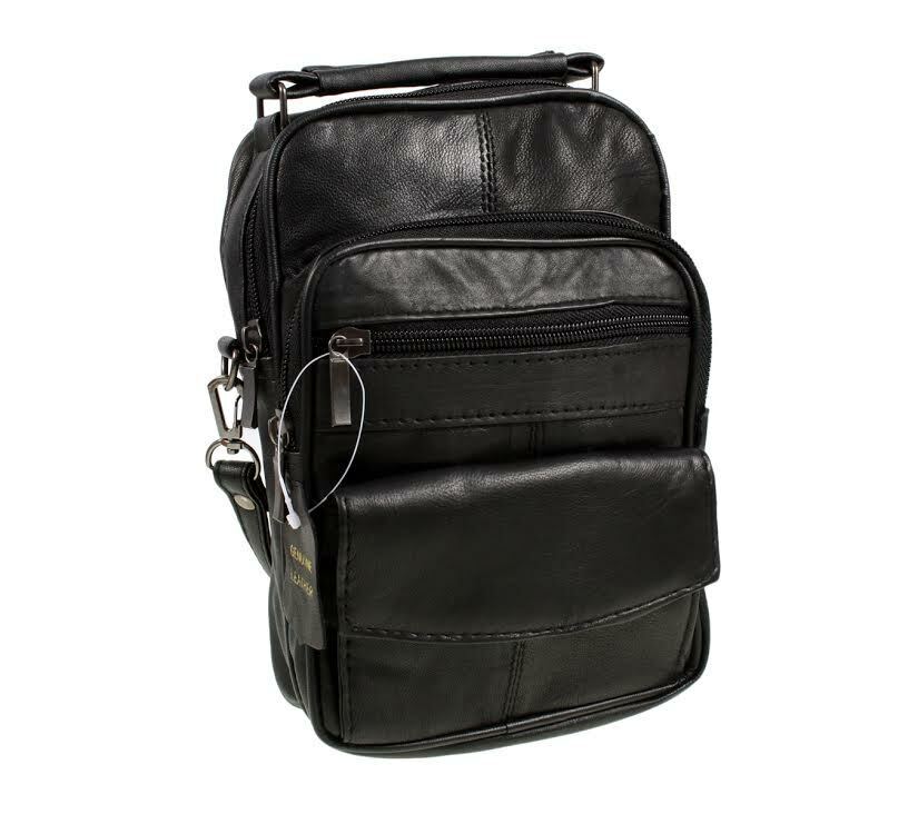 Mens/Ladies Leather Shoulder/Carry/Travel/Flight Bag Multiple Pocket