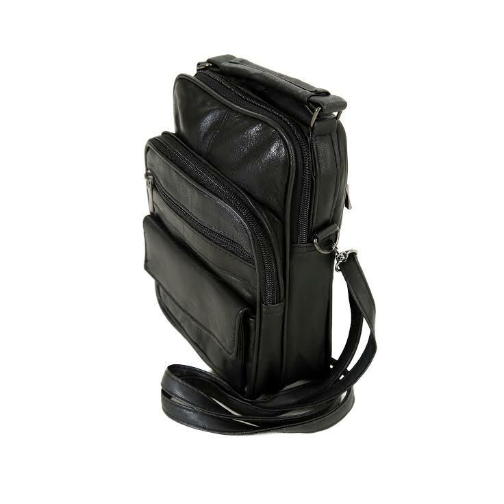 Mens/Ladies Leather Shoulder/Carry/Travel/Flight Bag Multiple Pocket