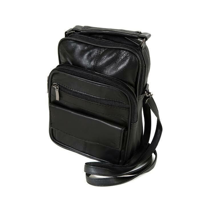 Mens/Ladies Leather Shoulder/Carry/Travel/Flight Bag Multiple Pocket