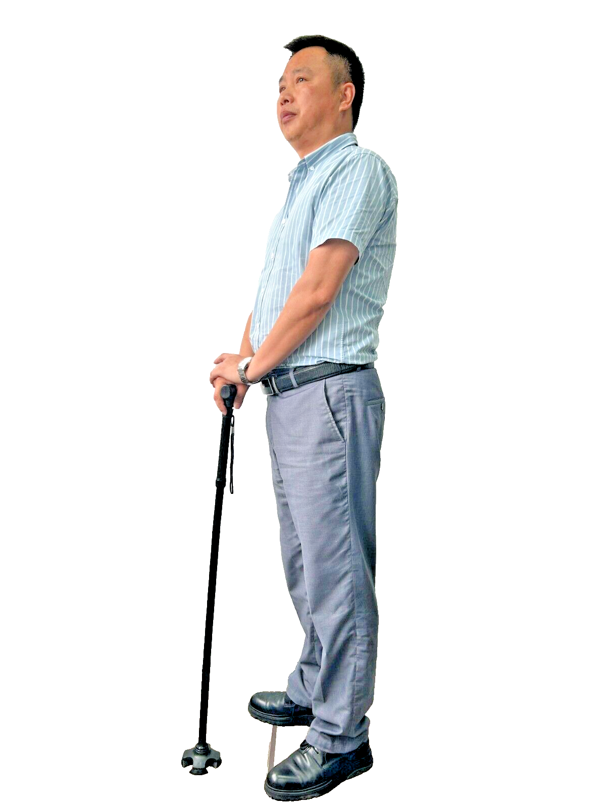 Walking stick, portable, four-legged crutch, strong stable