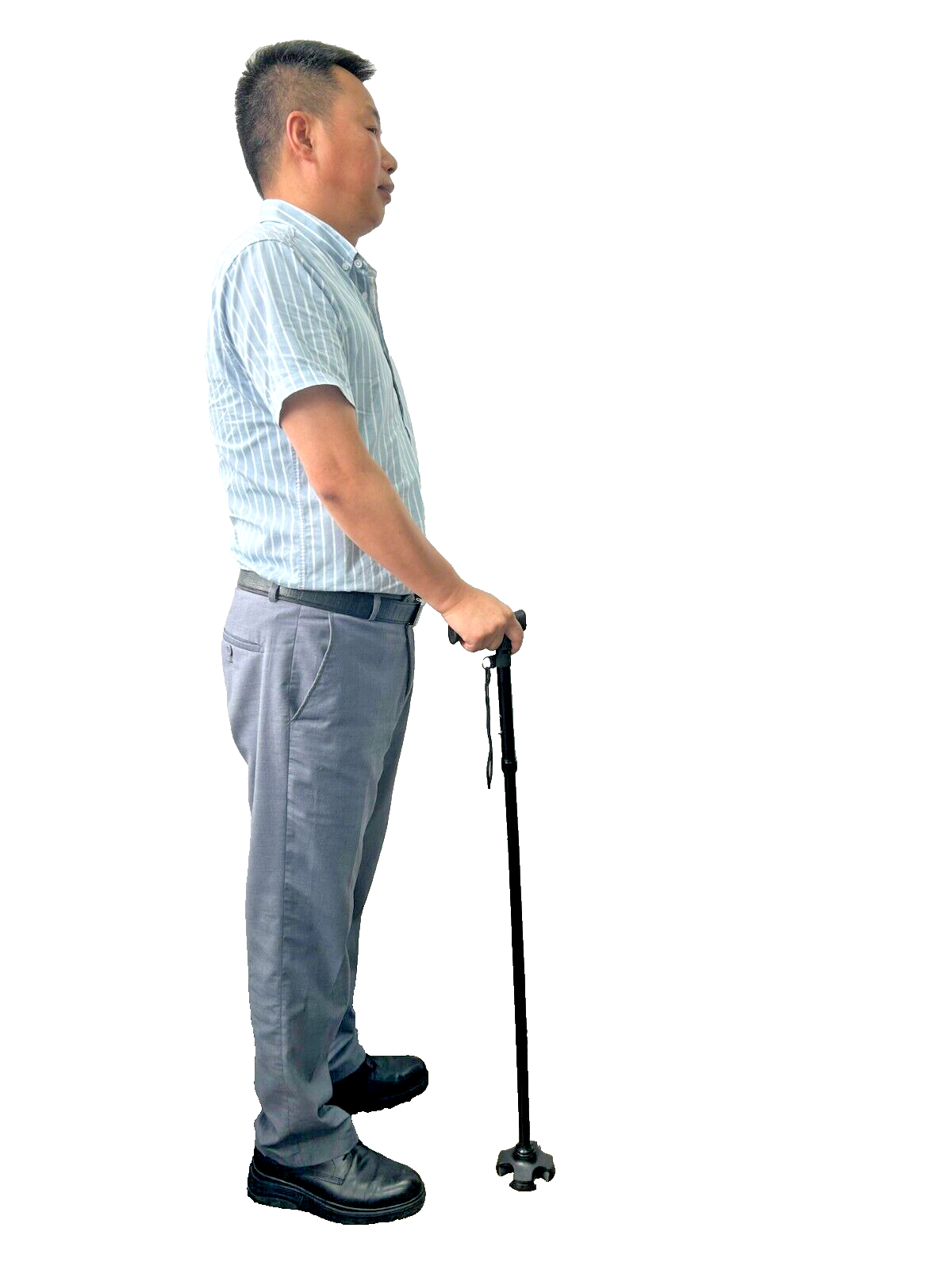 Walking stick, portable, four-legged crutch, strong stable