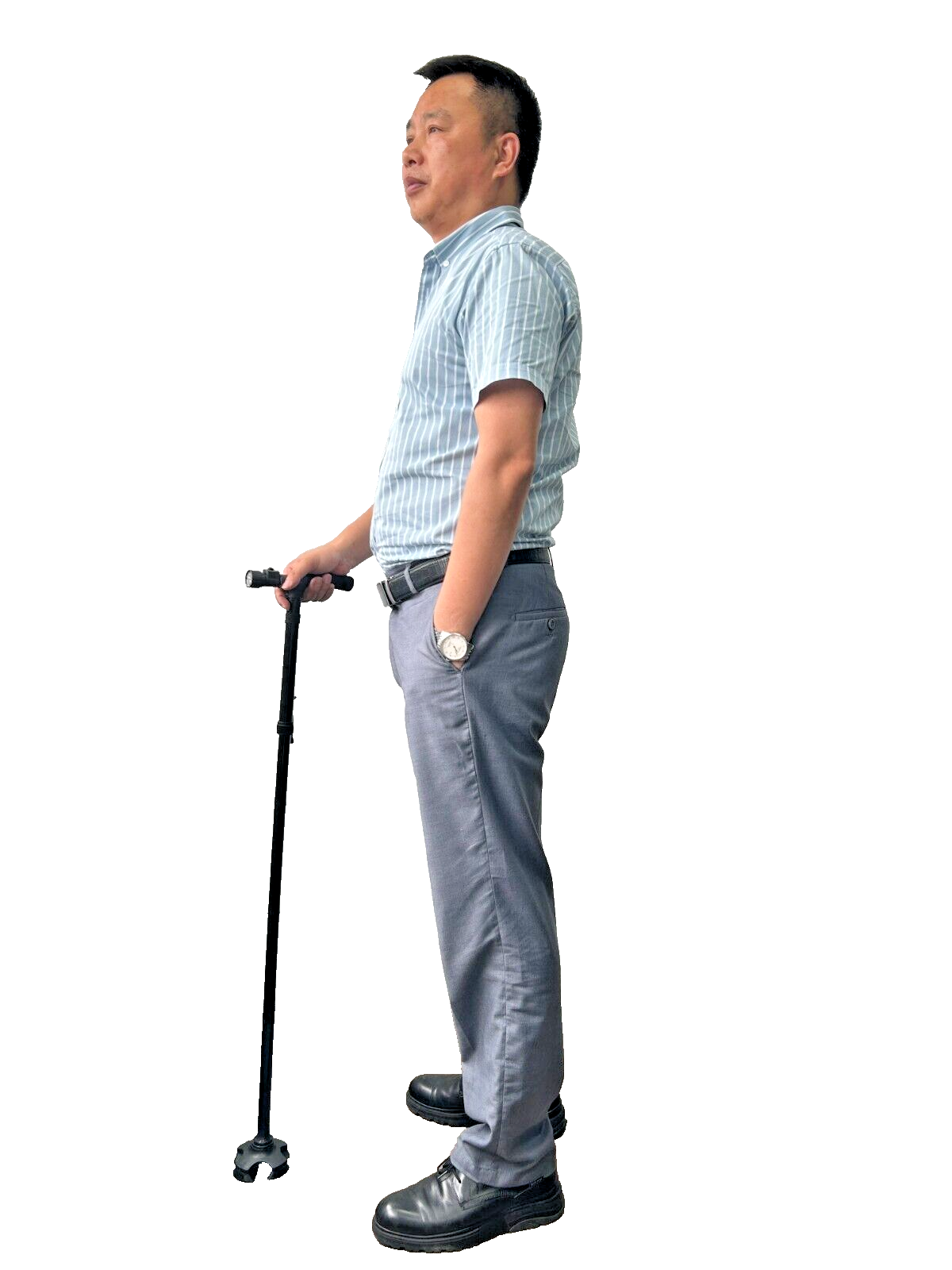 Walking stick LED Light, portable, four-legged crutch, strong stable adjustable