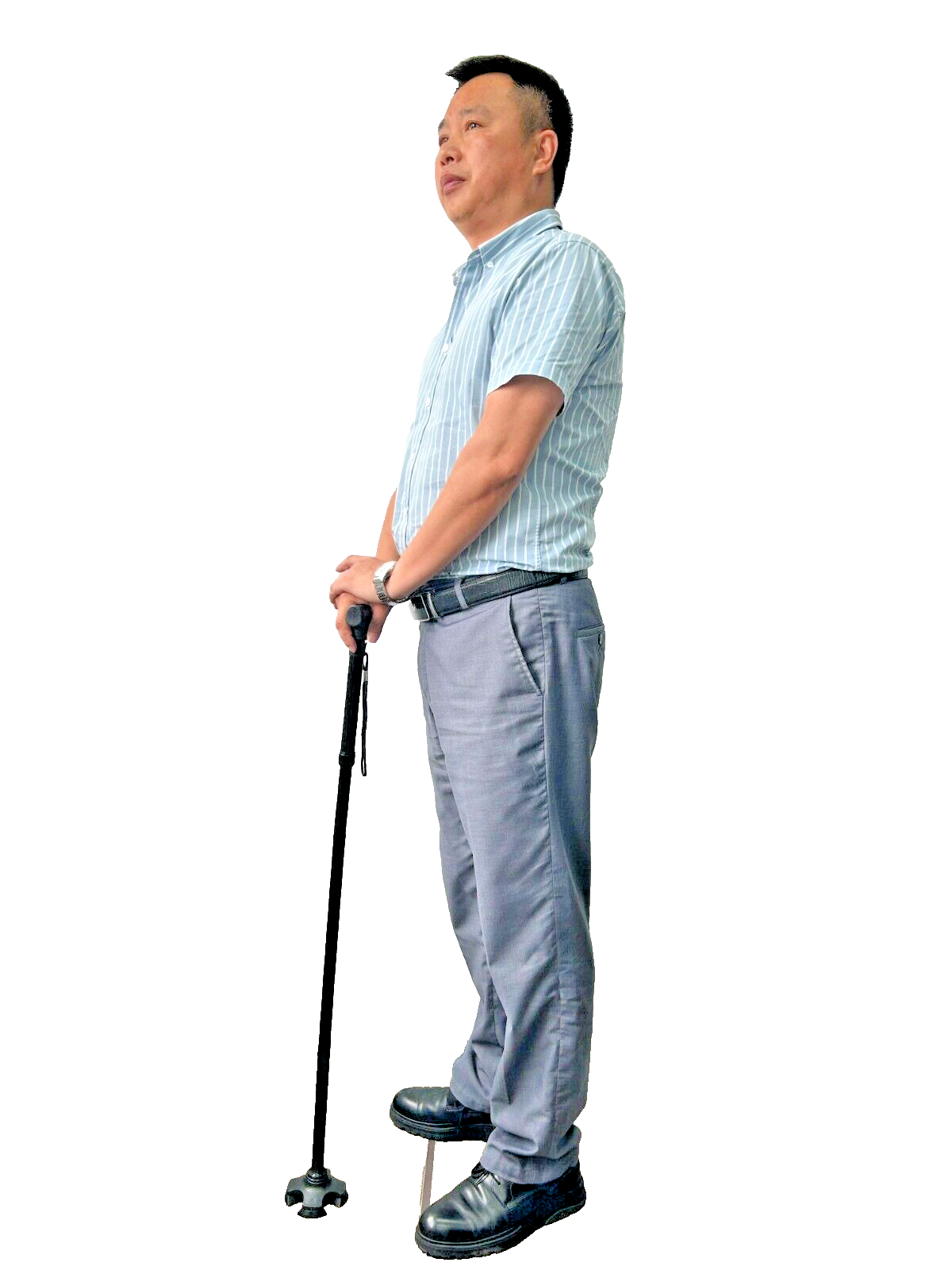 Adjustable Walking stick, portable, four-legged crutch, strong stable